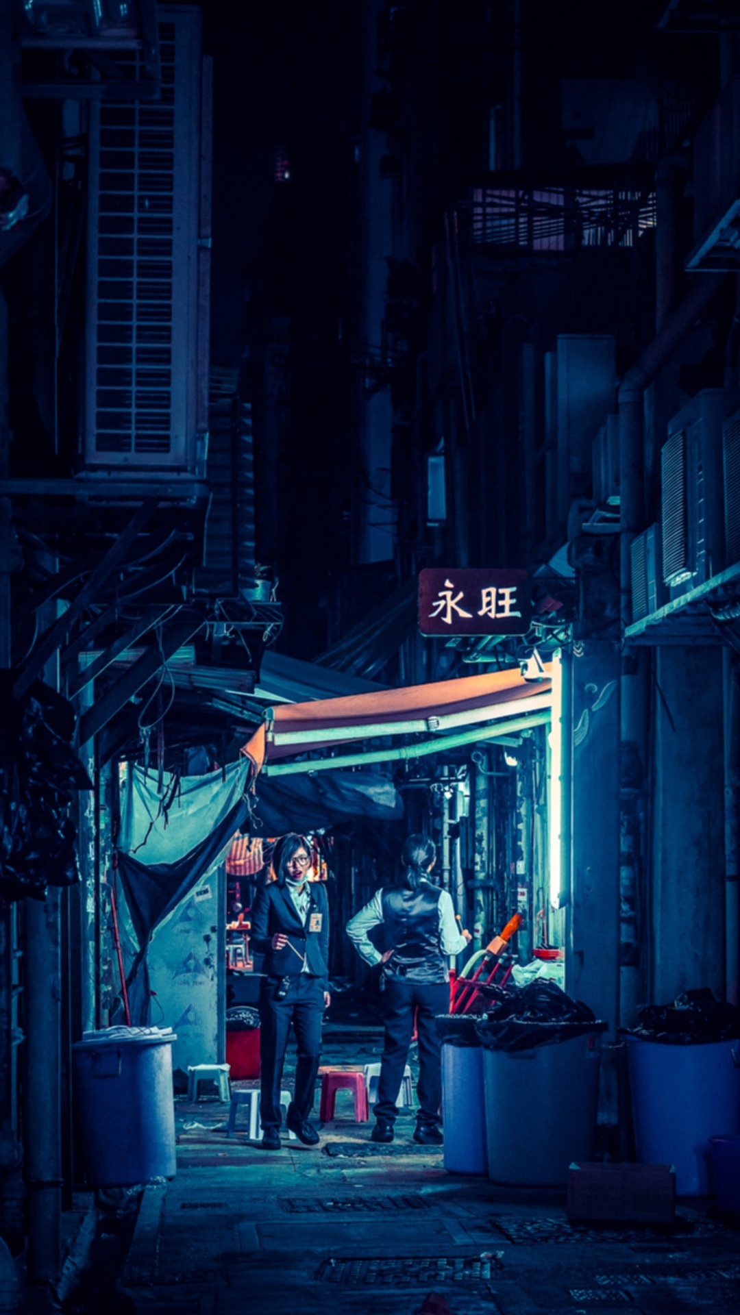 Cyberpunk Alley Free, Cyberpunk 2077, Cyberpunk, Blue, Building