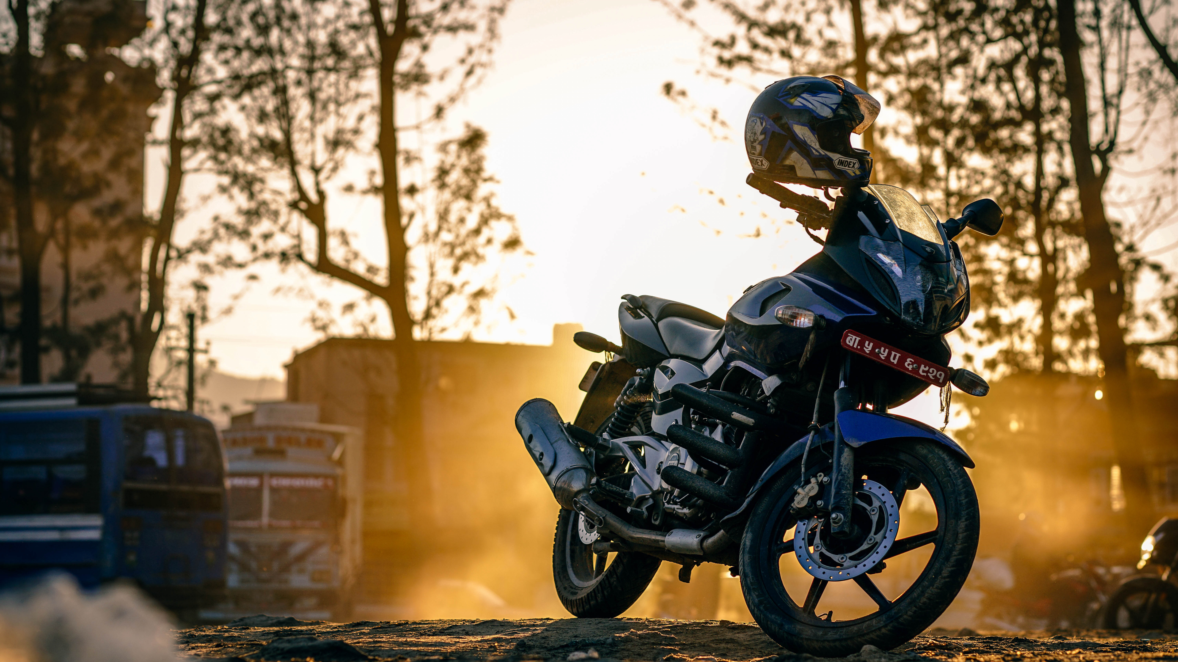 Wallpaper Man in Black Motorcycle Helmet Riding Motorcycle During ...