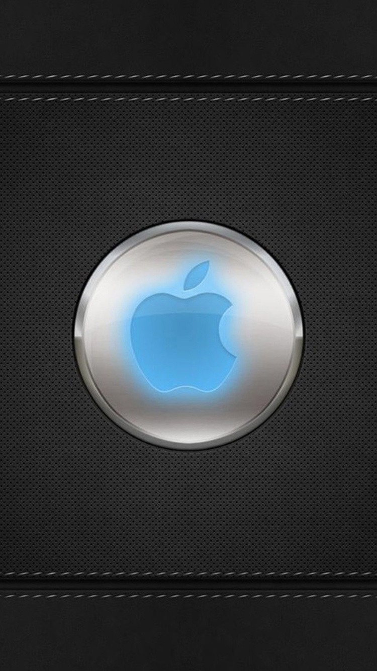 Round White and Gray Apple Logo Wallpaper for IPhone 6, 6S, 7, 8 ...
