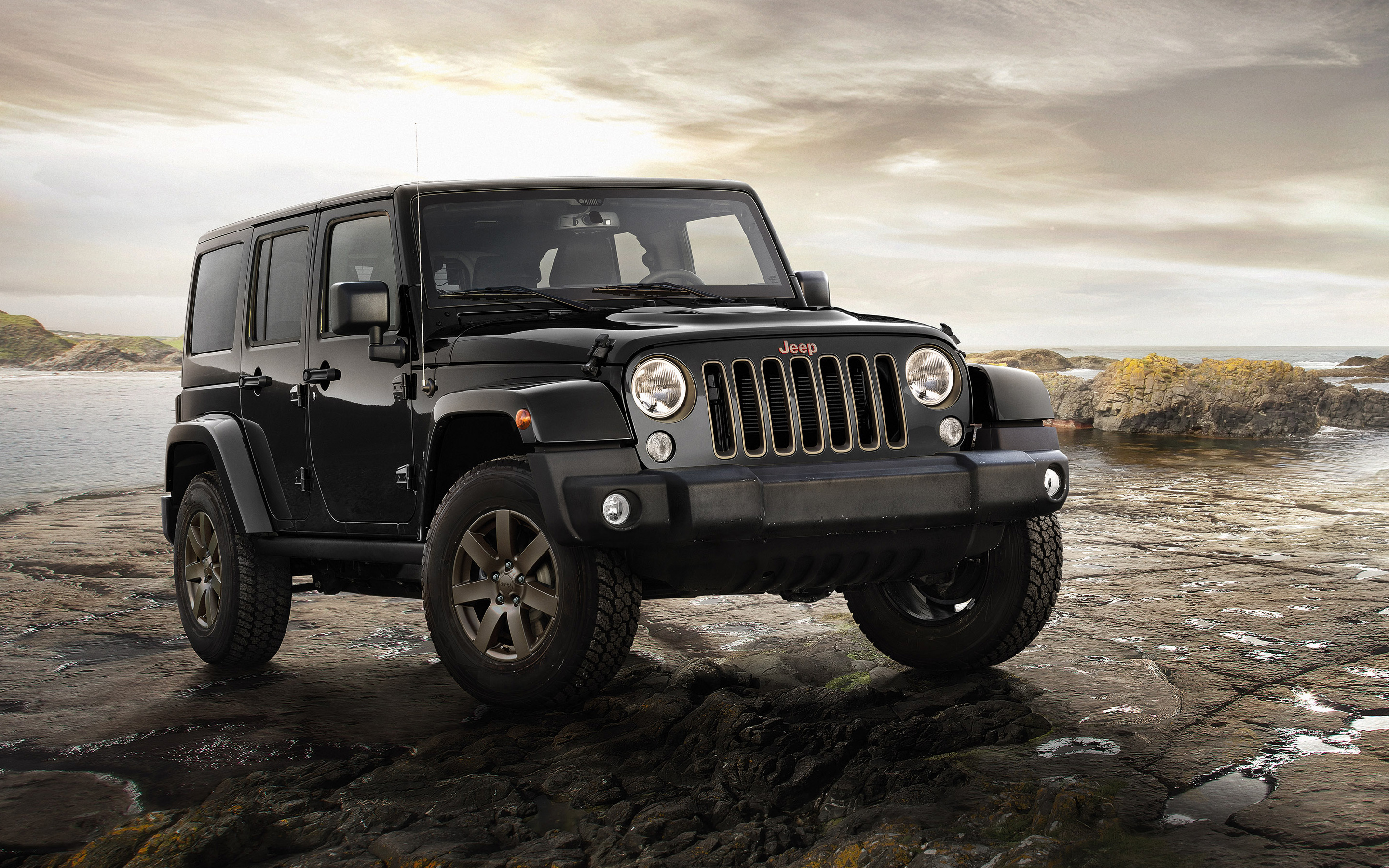 Wallpaper Black Jeep Wrangler on Brown Field Under White Clouds During  Daytime, Background - Download Free Image
