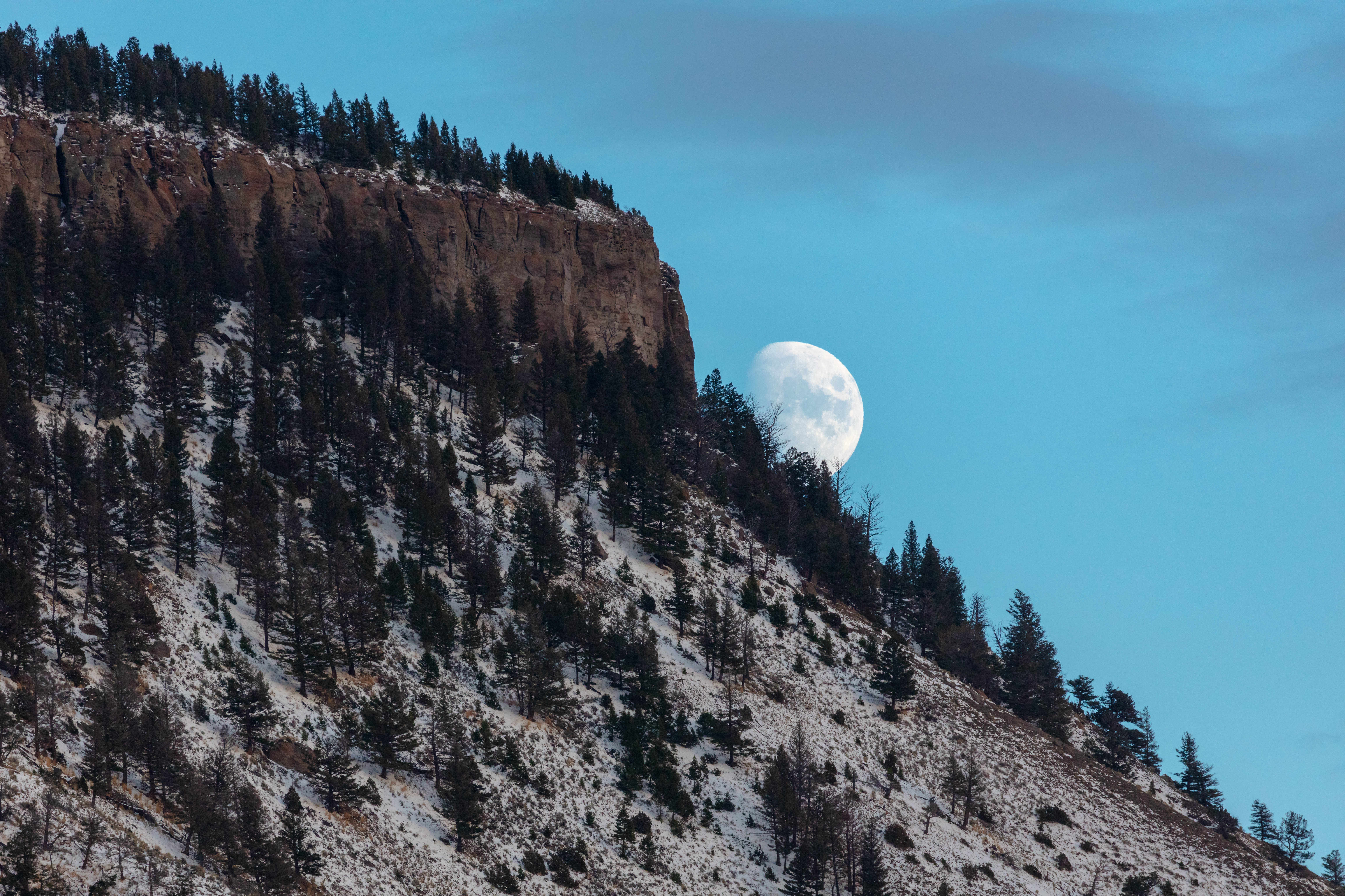 Moonset~, nature, moon, view, lake, HD wallpaper | Peakpx