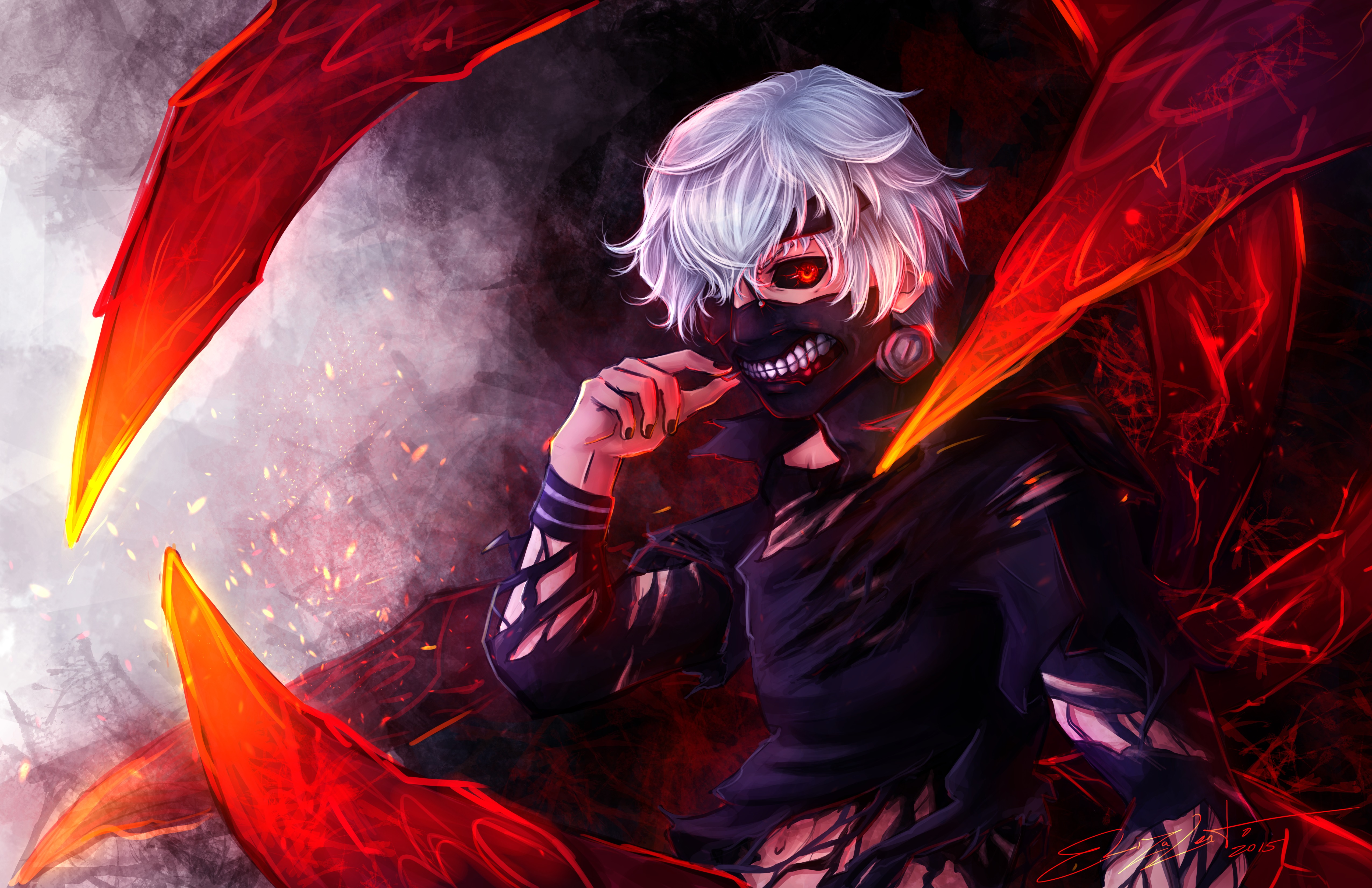 Wallpaper Man in Black and Red Suit Anime Character, Background - Download  Free Image