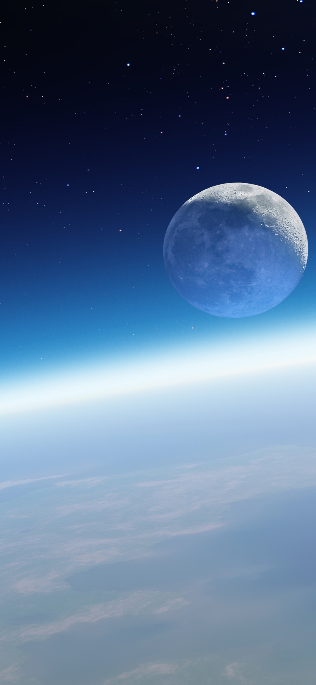 Wallpaper Ios, Atmosphere, Moon, Light, Azure, Background - Download ...