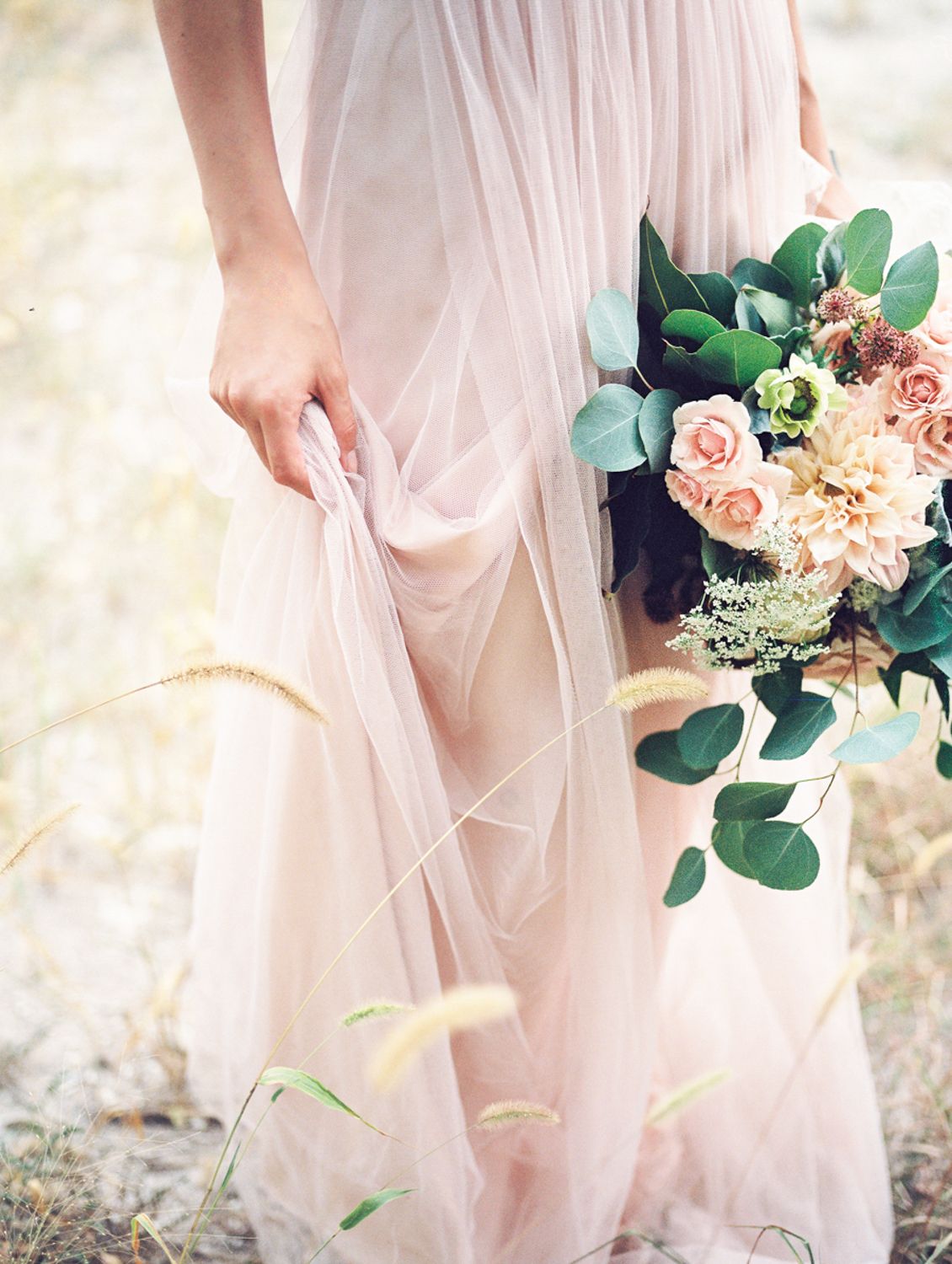 Wallpaper Woman in White Dress Holding White and Green Flower Bouquet ...