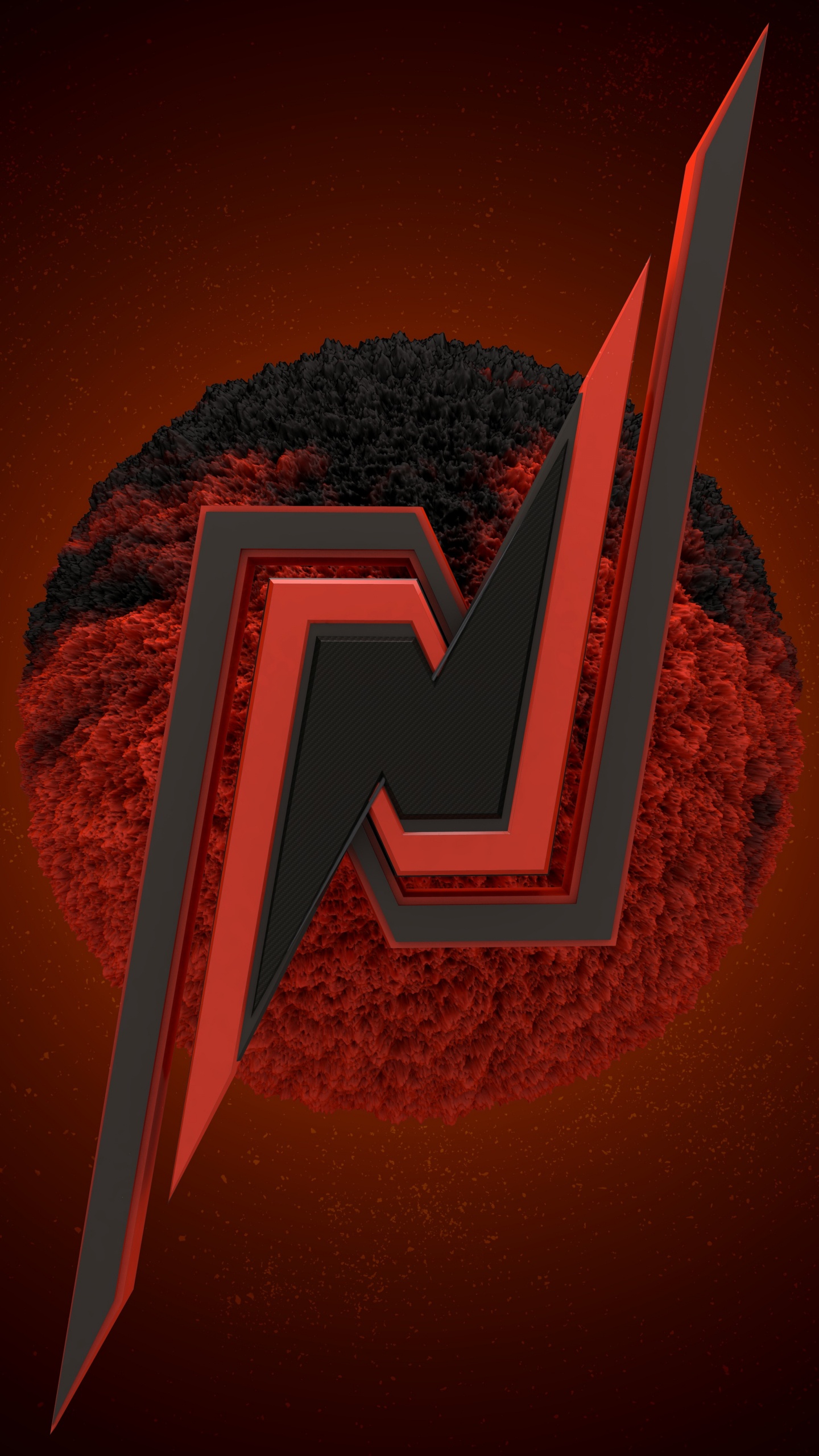 Weißer Und Blauer Buchstabe m Abbildung. Wallpaper in 1440x2560 Resolution