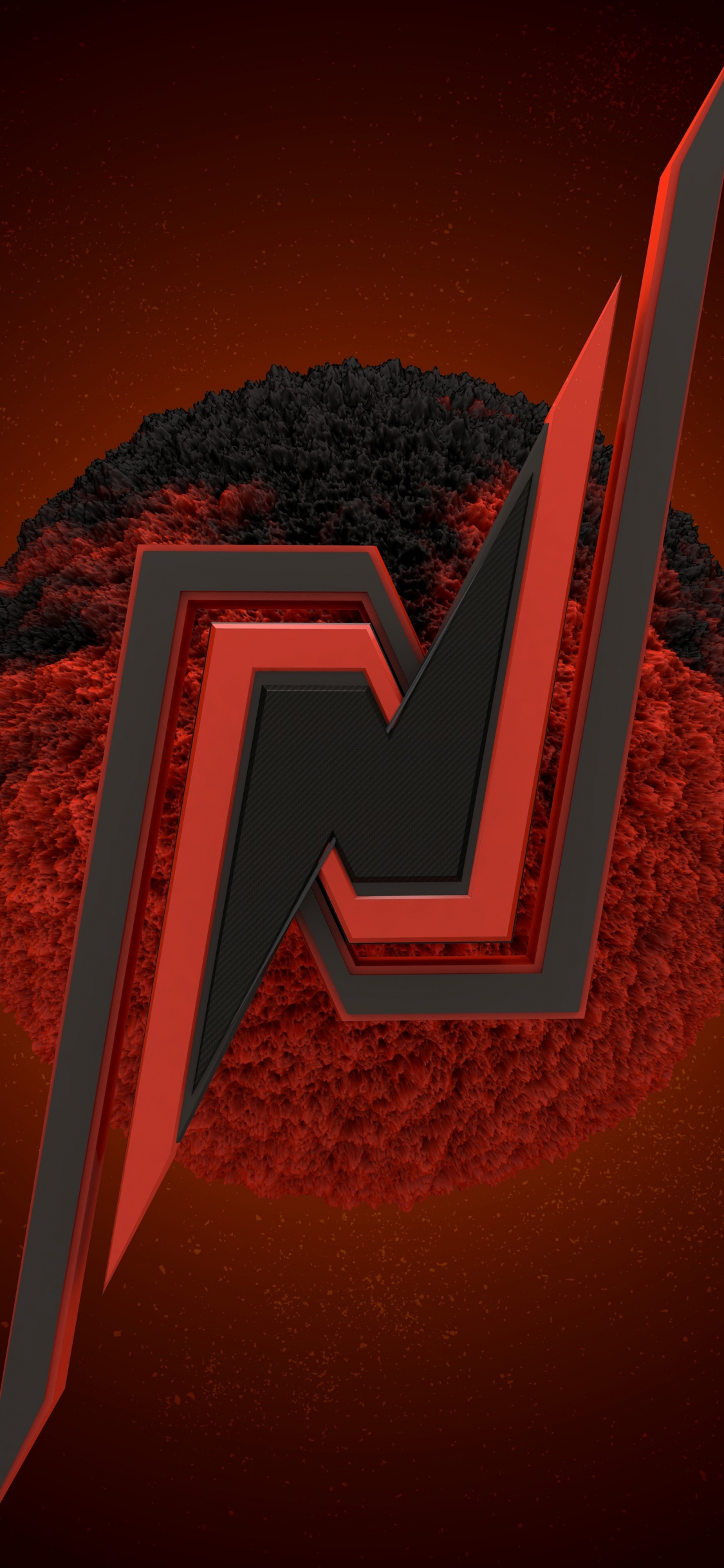 Illustration de la Lettre m Blanche et Bleue. Wallpaper in 1125x2436 Resolution