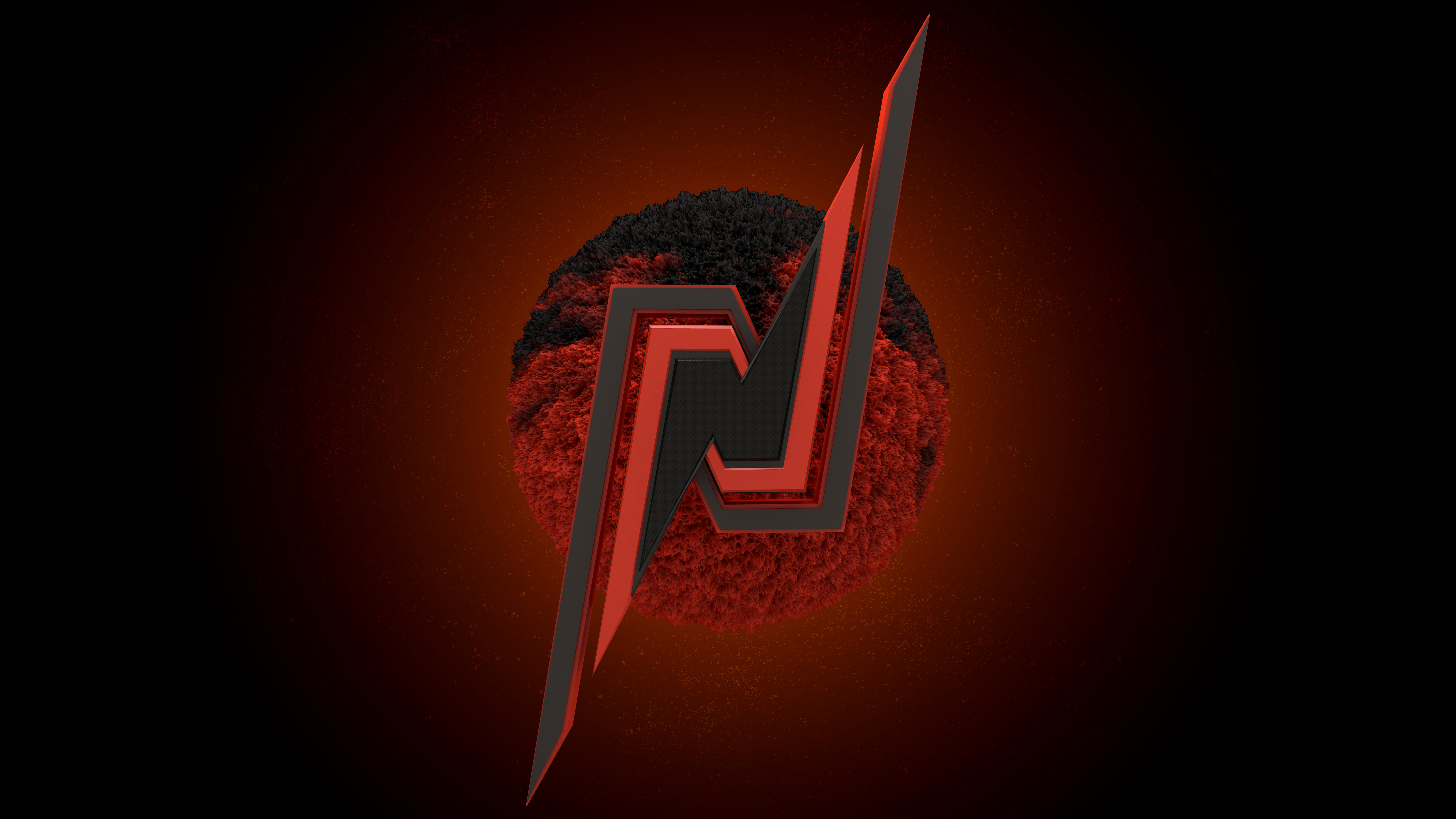 Ilustración de la Letra m Blanca y Azul. Wallpaper in 7680x4320 Resolution