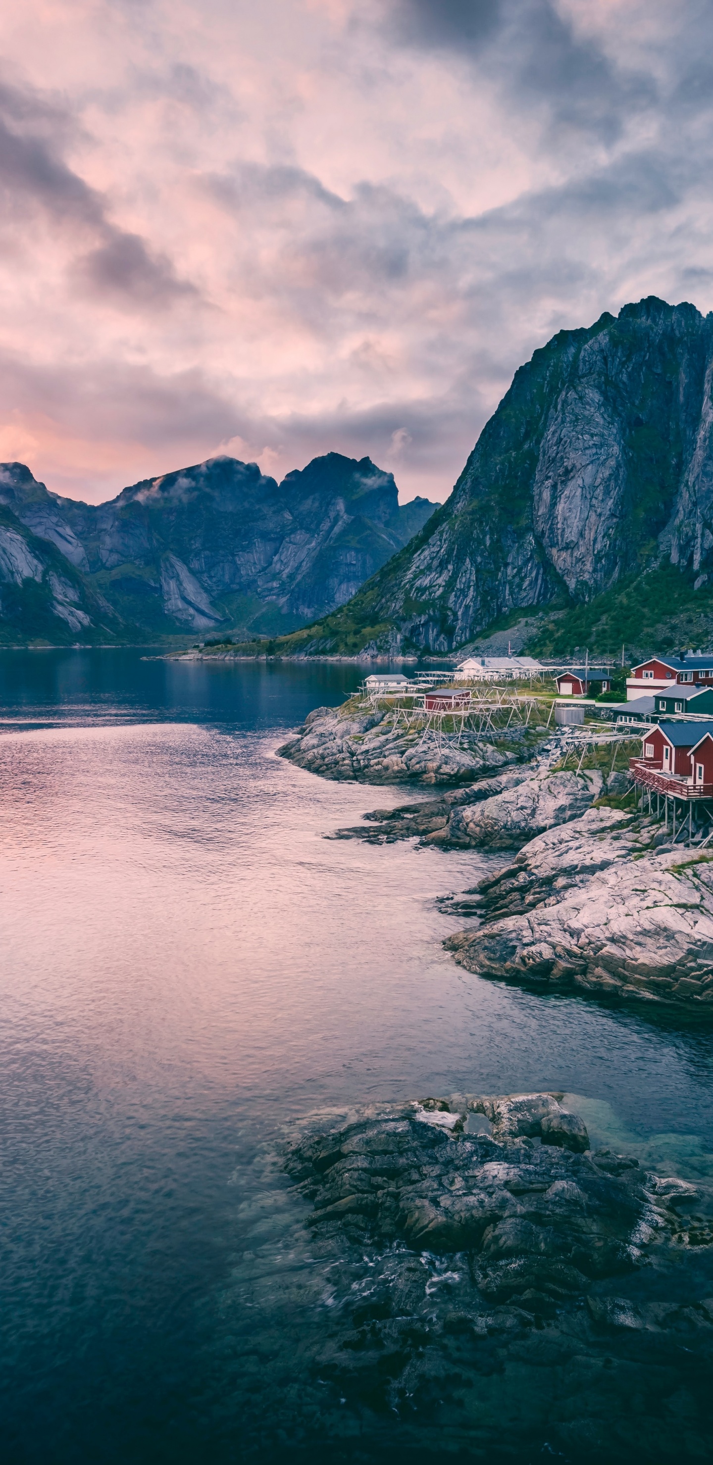 Norwegen Natur, Fjord, Lofoten, Natur, Reise. Wallpaper in 1440x2960 Resolution