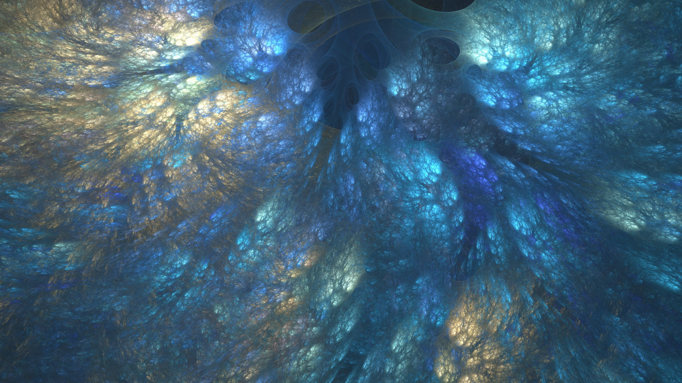 Blaue Und Weiße Abstrakte Malerei. Wallpaper in 1366x768 Resolution