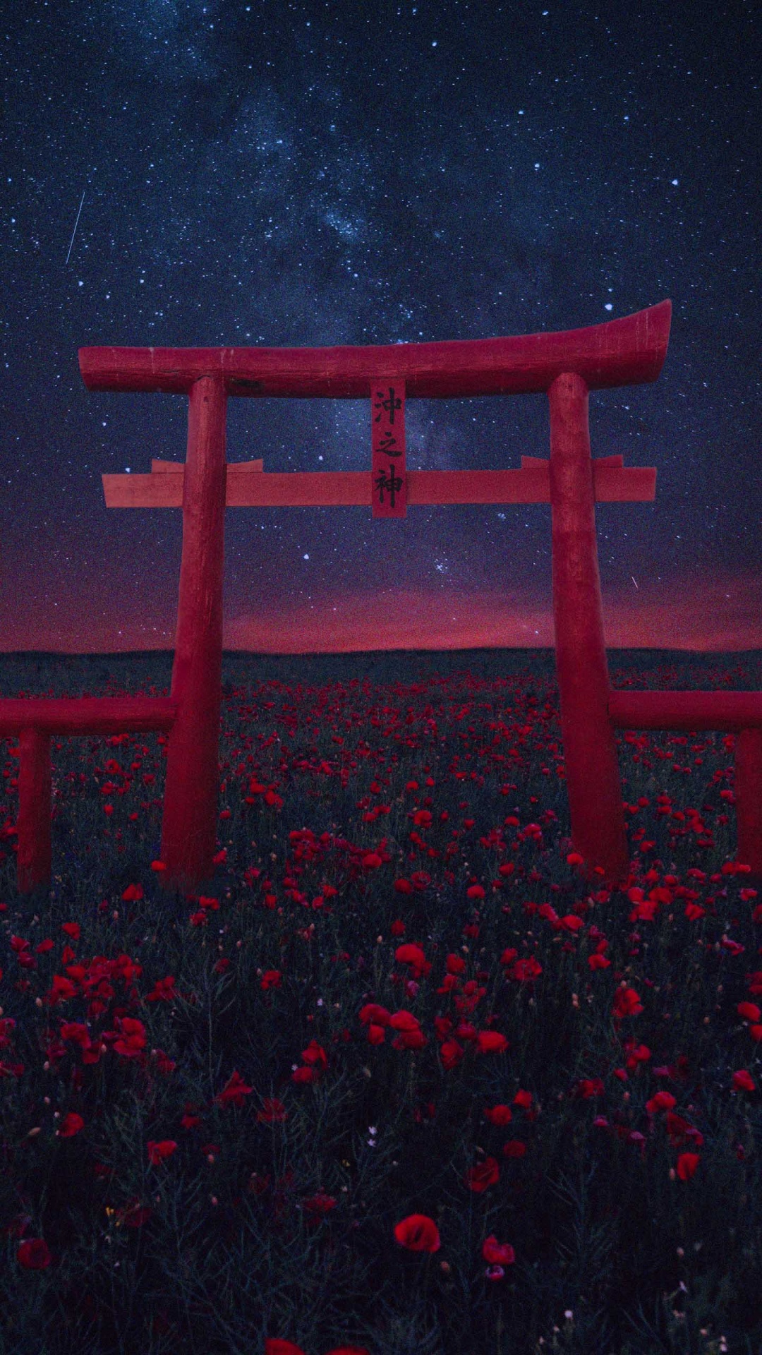 Atmosphere, Plant, Water, Flower, Torii. Wallpaper in 1080x1920 Resolution