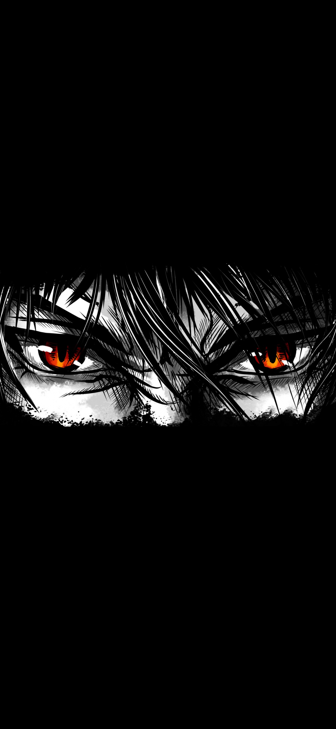 Schwarzer Anime, Anime-Kunst, Zeichentrickfilm, Cartoon, Ärmel. Wallpaper in 1125x2436 Resolution