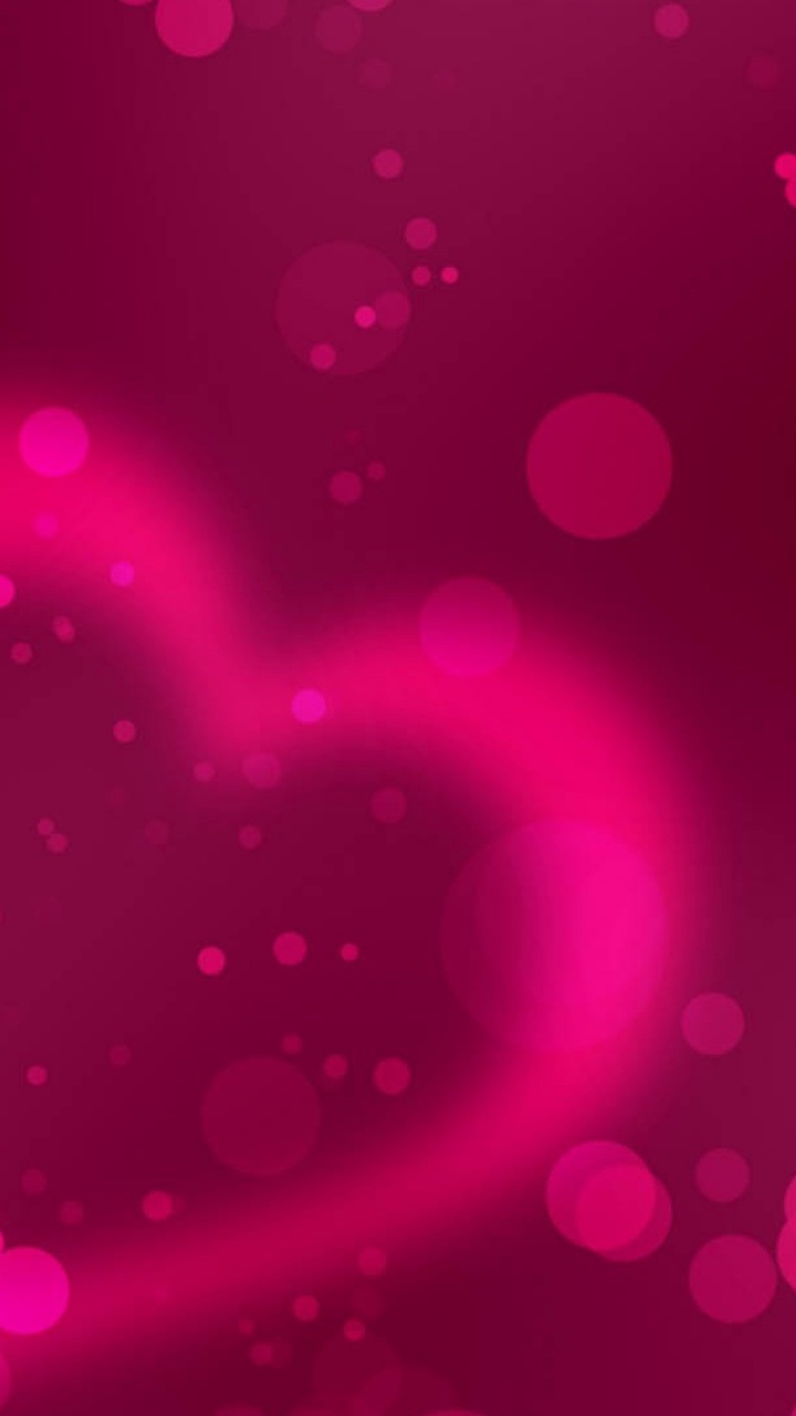 Rote Und Weiße Herzillustration. Wallpaper in 720x1280 Resolution