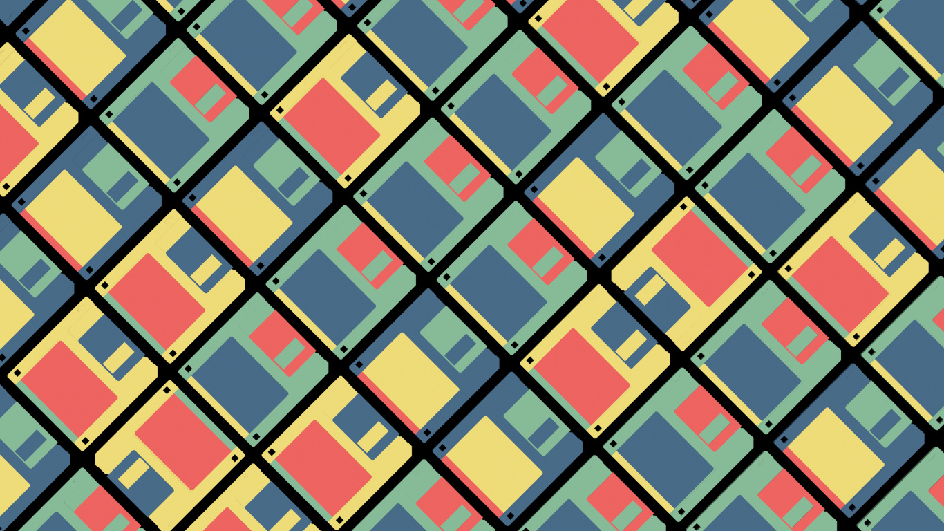 Floppy Disk, Colorfulness, Rectangle, Textile, Orange. Wallpaper in 1366x768 Resolution