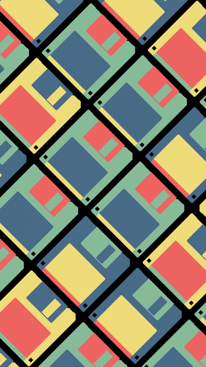 Floppy Disk, Colorfulness, Rectangle, Textile, Orange. Wallpaper in 720x1280 Resolution