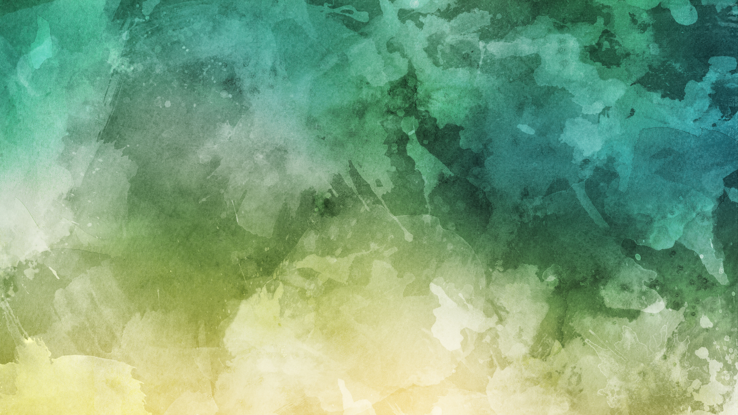 Peinture Abstraite Jaune et Verte. Wallpaper in 2560x1440 Resolution