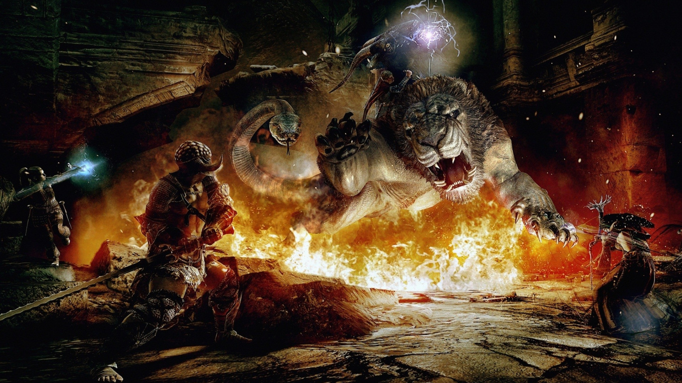 Dragon, Jeu Pc, Les Effets Visuels, Effets Spéciaux. Wallpaper in 1366x768 Resolution