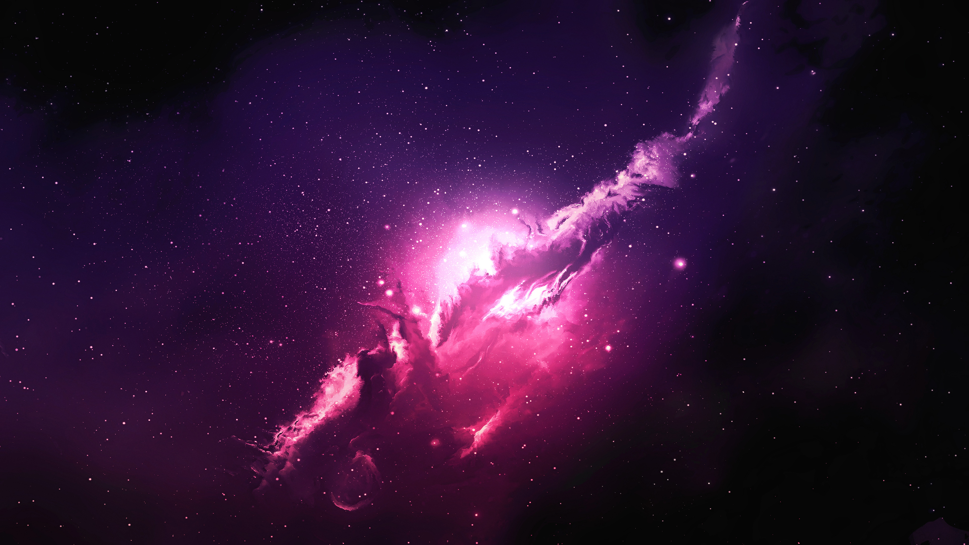 宇宙, 紫色的, 紫罗兰色, 粉红色, 天文学对象 壁纸 3840x2160 允许