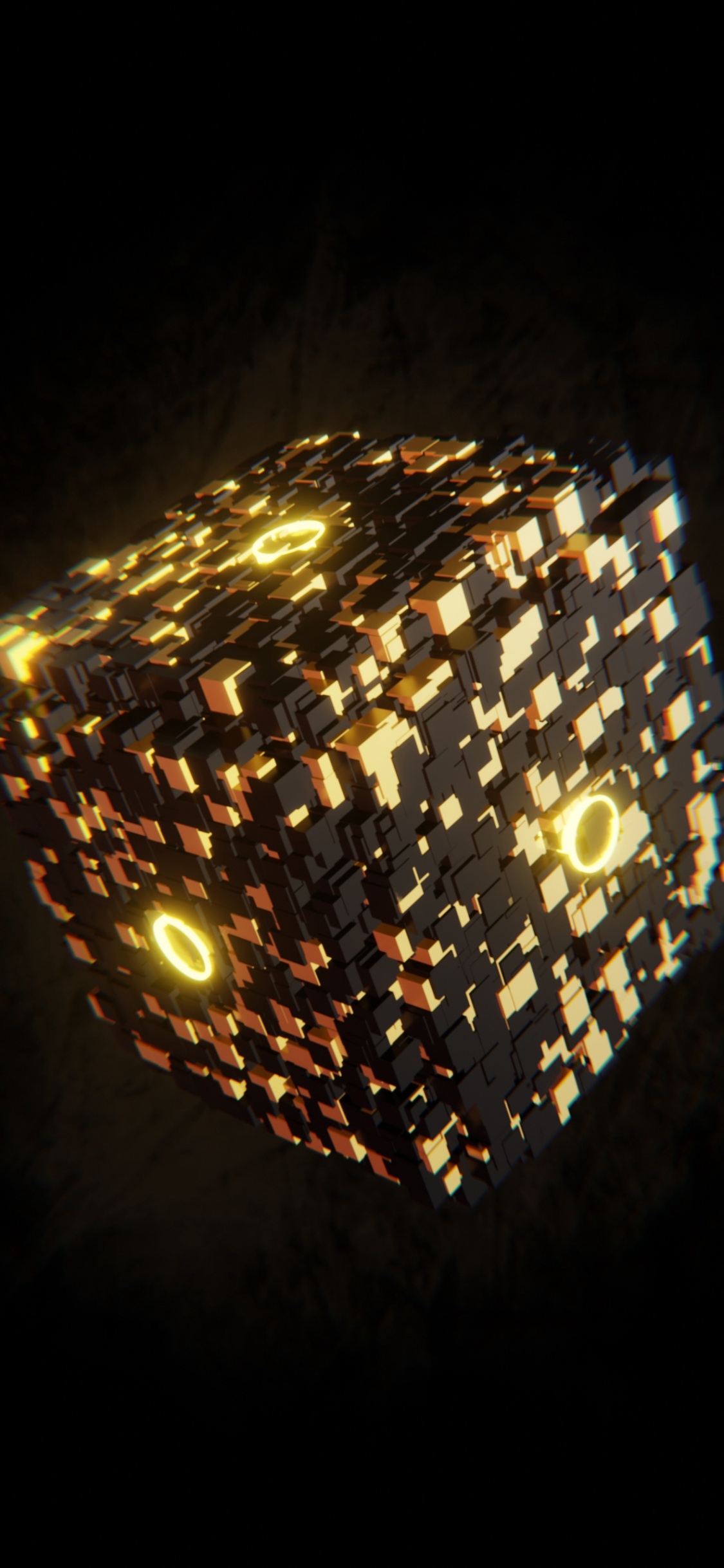 Brown and Black Square Box. Wallpaper in 1125x2436 Resolution