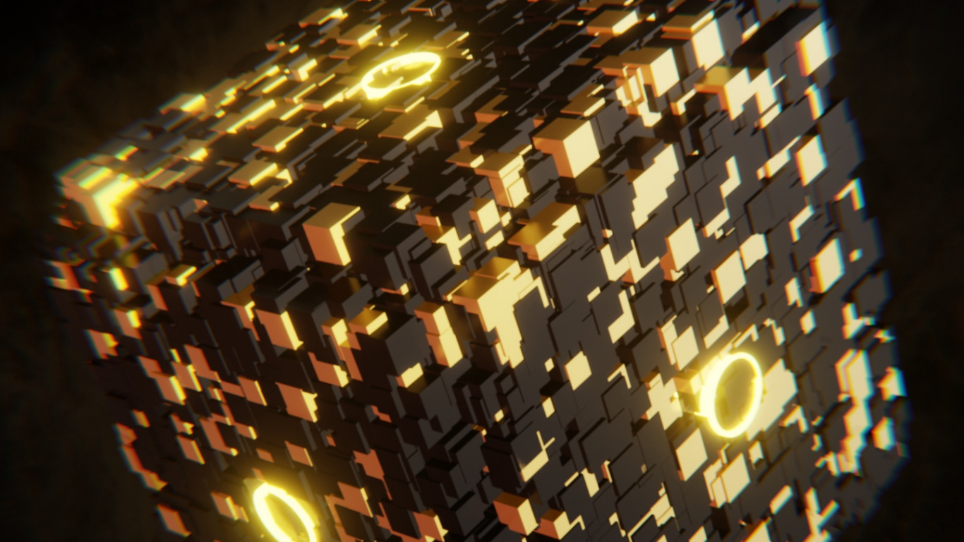 Braune Und Schwarze Quadratische Box. Wallpaper in 1366x768 Resolution