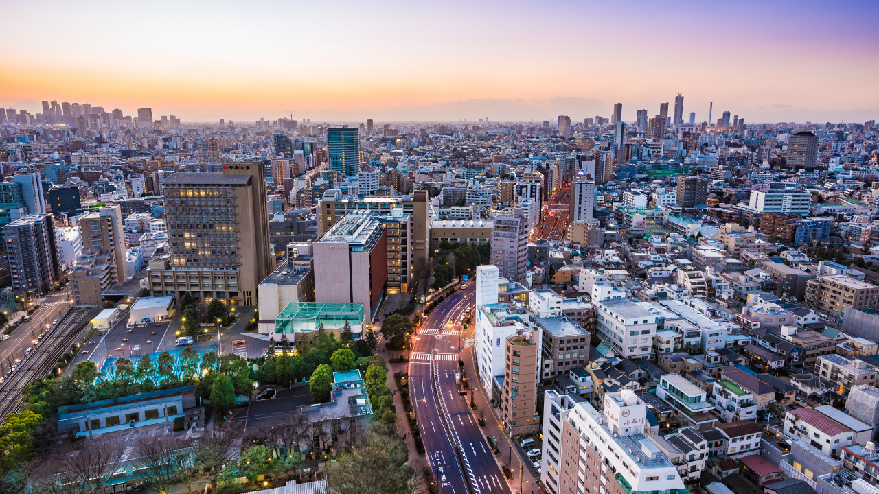 城市, 城市景观, 大都会, 天际线, 鸟瞰图 壁纸 1280x720 允许