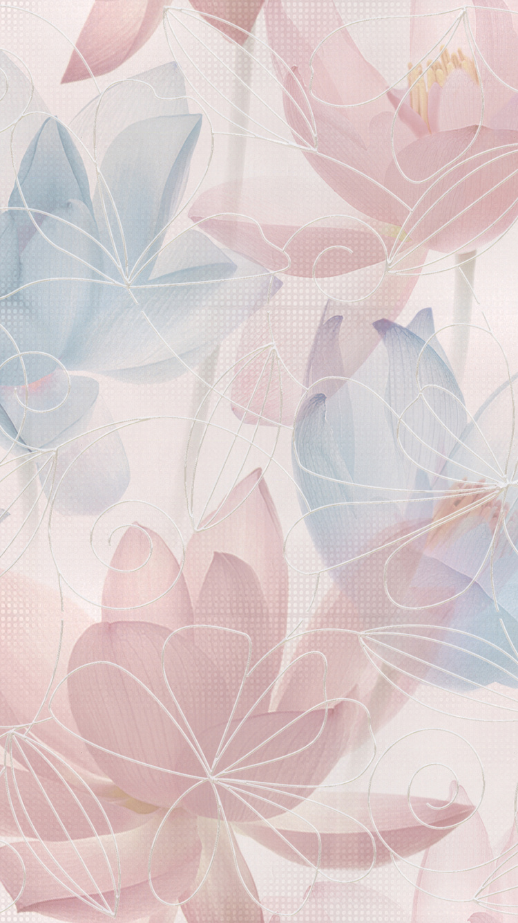 White and Black Floral Textile. Wallpaper in 750x1334 Resolution