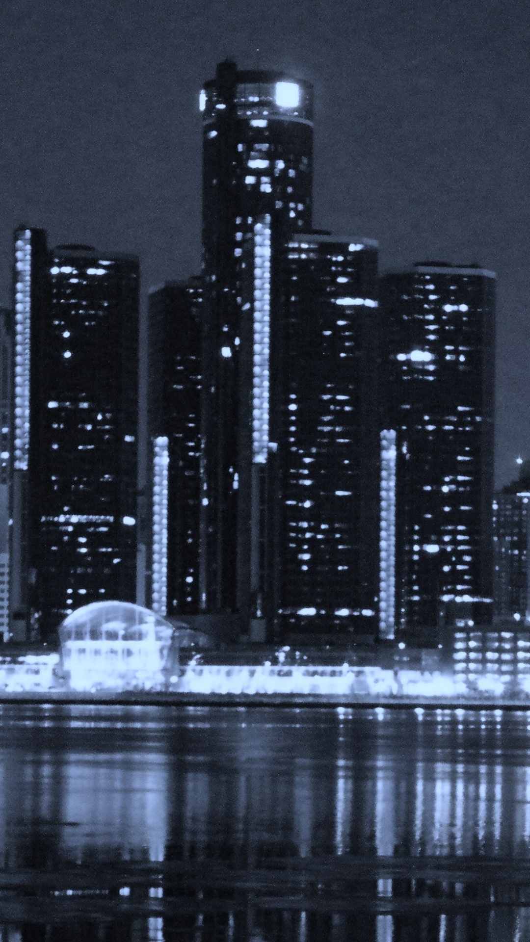 City Skyline During Night Time. Wallpaper in 1080x1920 Resolution