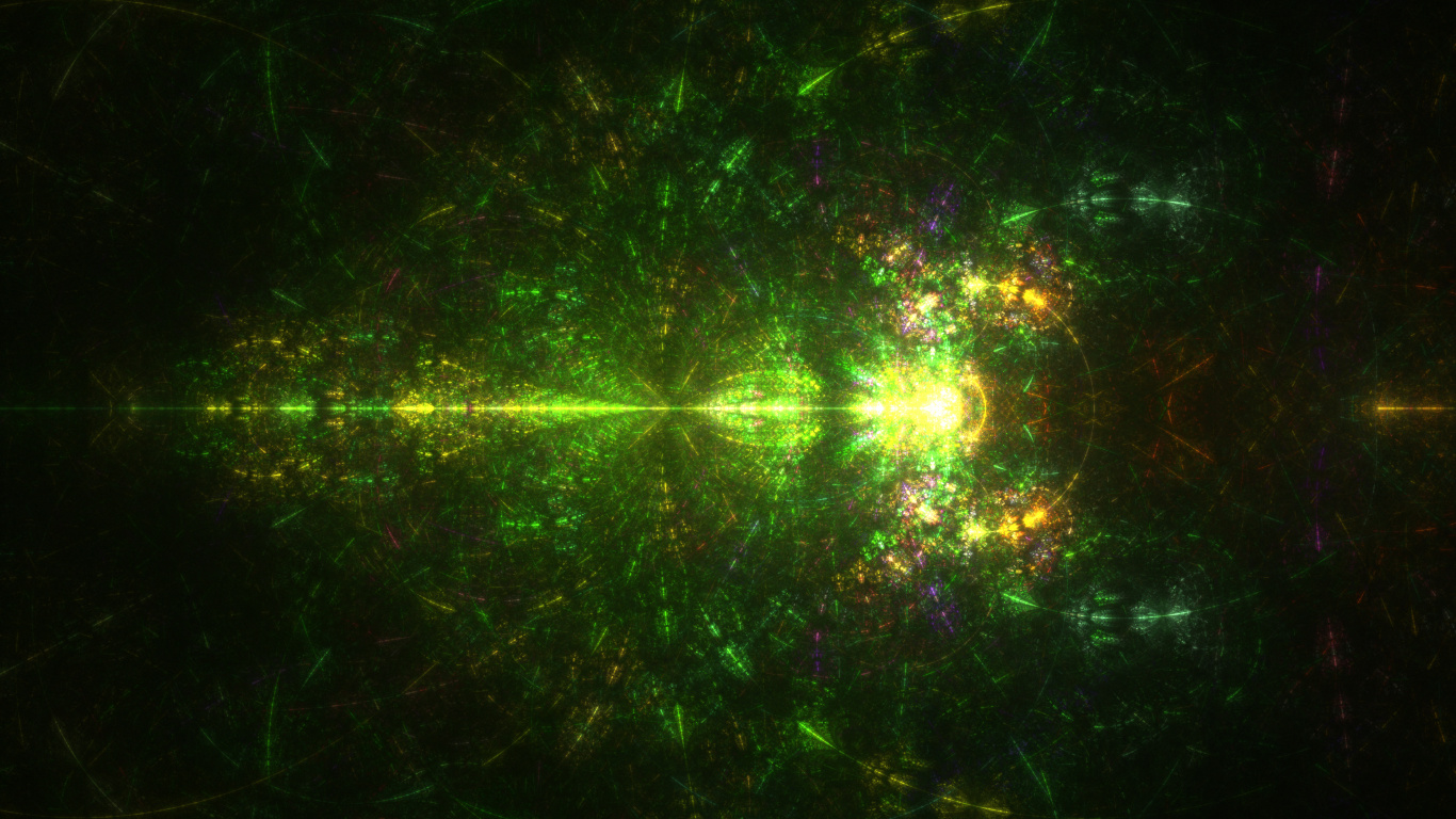 Green and Purple Light in The Dark. Wallpaper in 1366x768 Resolution