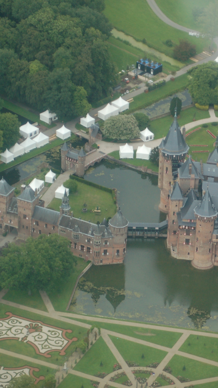 Vista Aérea de Árboles Verdes y Río Durante el Día.. Wallpaper in 750x1334 Resolution