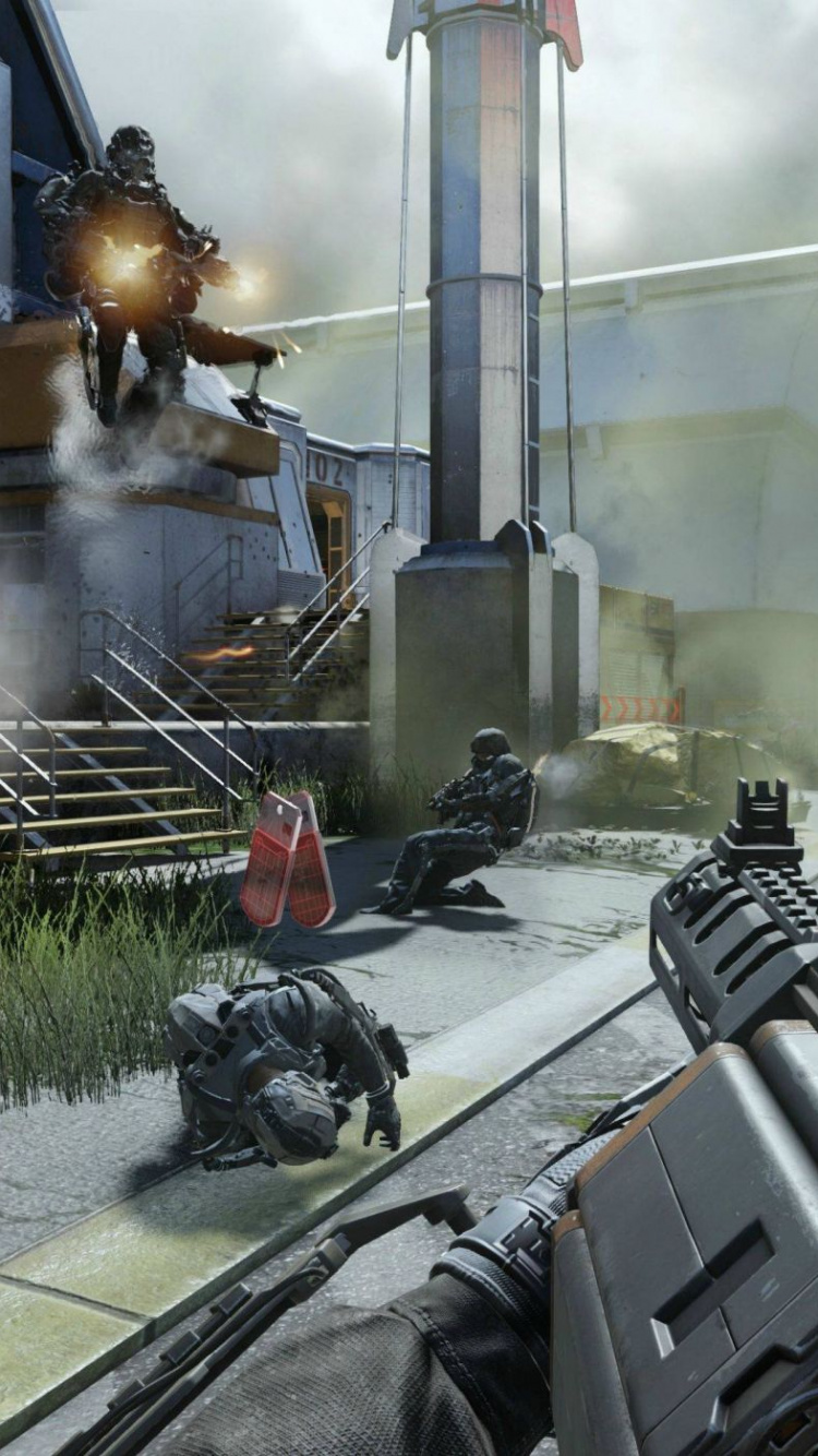 Call of Duty Advanced Warfare, Call of Duty Modern Warfare 2, Call of Duty 4-modern Warfare, Call of Duty Zombies, Activision. Wallpaper in 750x1334 Resolution