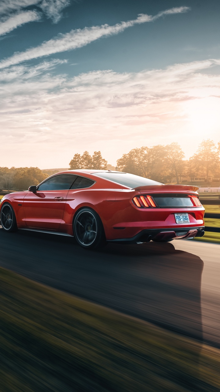 Red Chevrolet Camaro on Road During Daytime. Wallpaper in 720x1280 Resolution