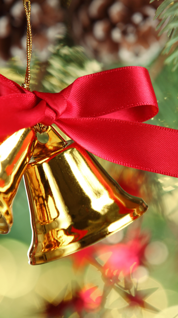 Jingle Bell, Bell, Weihnachten, Christmas Ornament, Weihnachtsdekoration. Wallpaper in 750x1334 Resolution
