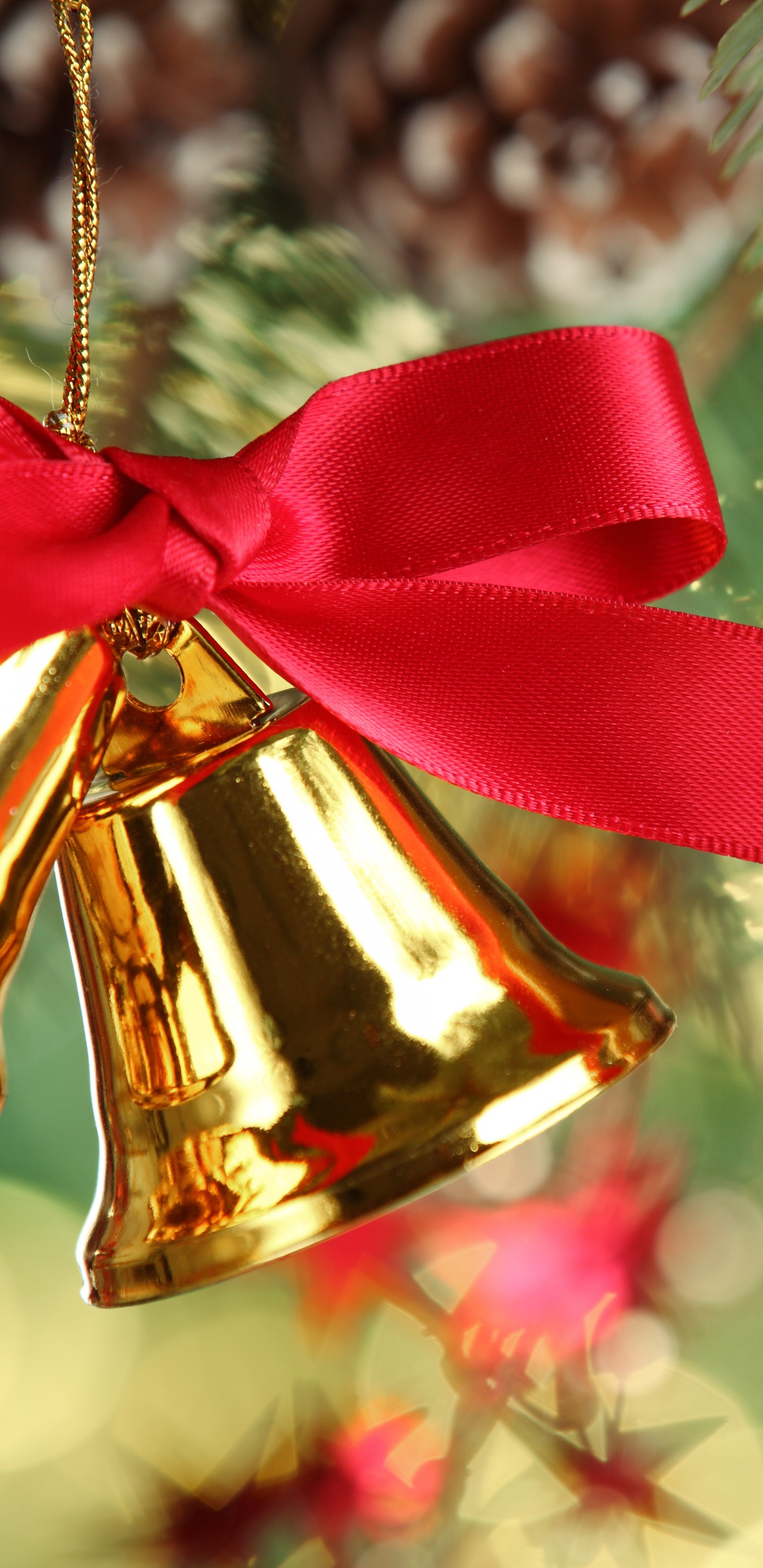 Jingle Bell, Bell, Christmas Day, Christmas Ornament, Christmas Decoration. Wallpaper in 1440x2960 Resolution