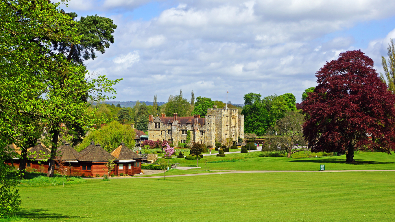 城堡, 草, 草坪, 性质, 农舍 壁纸 1366x768 允许