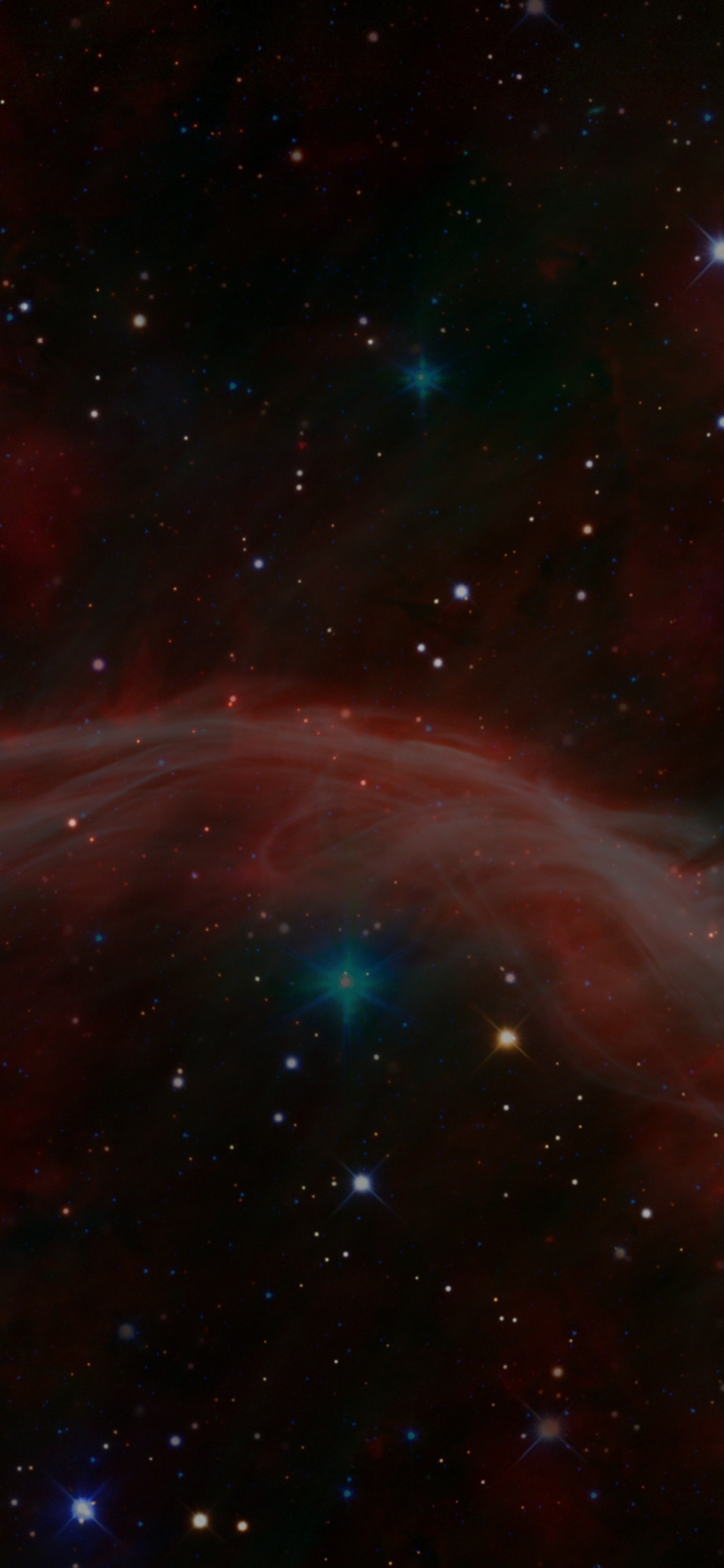 Illustration de la Galaxie Bleue et Blanche. Wallpaper in 1125x2436 Resolution