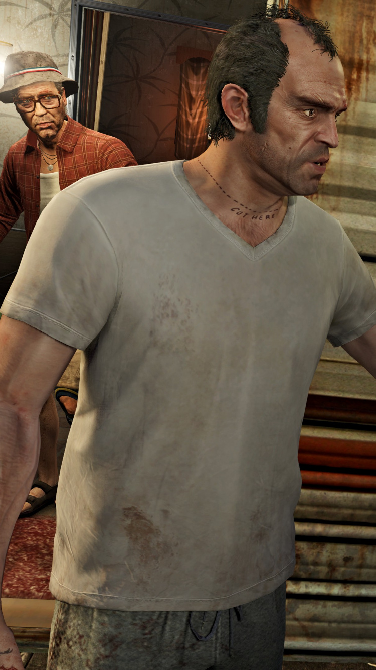 Grand Theft Auto v, Trevor Philips, Rockstar Games, Take-Two Interactive, Jeu D'aventure. Wallpaper in 750x1334 Resolution