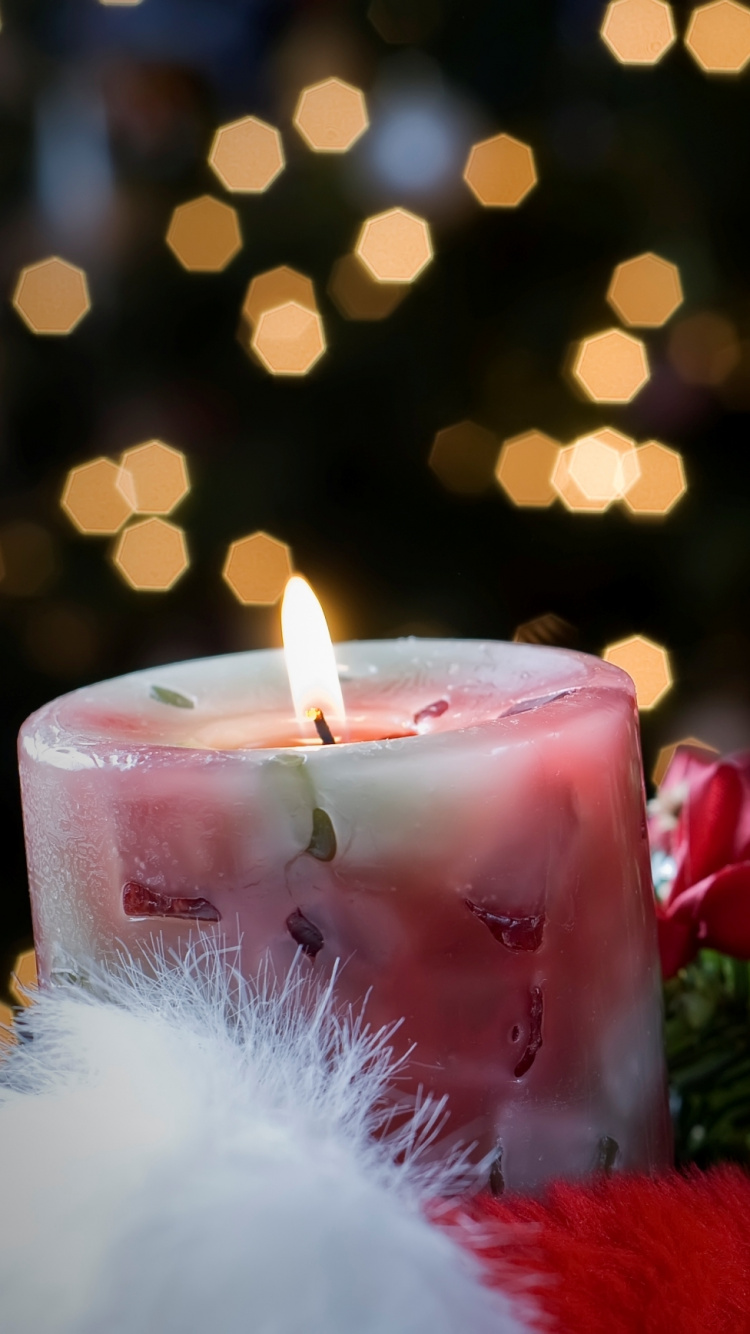 Candle, Christmas, Christmas Decoration, Tree, Christmas Ornament. Wallpaper in 750x1334 Resolution