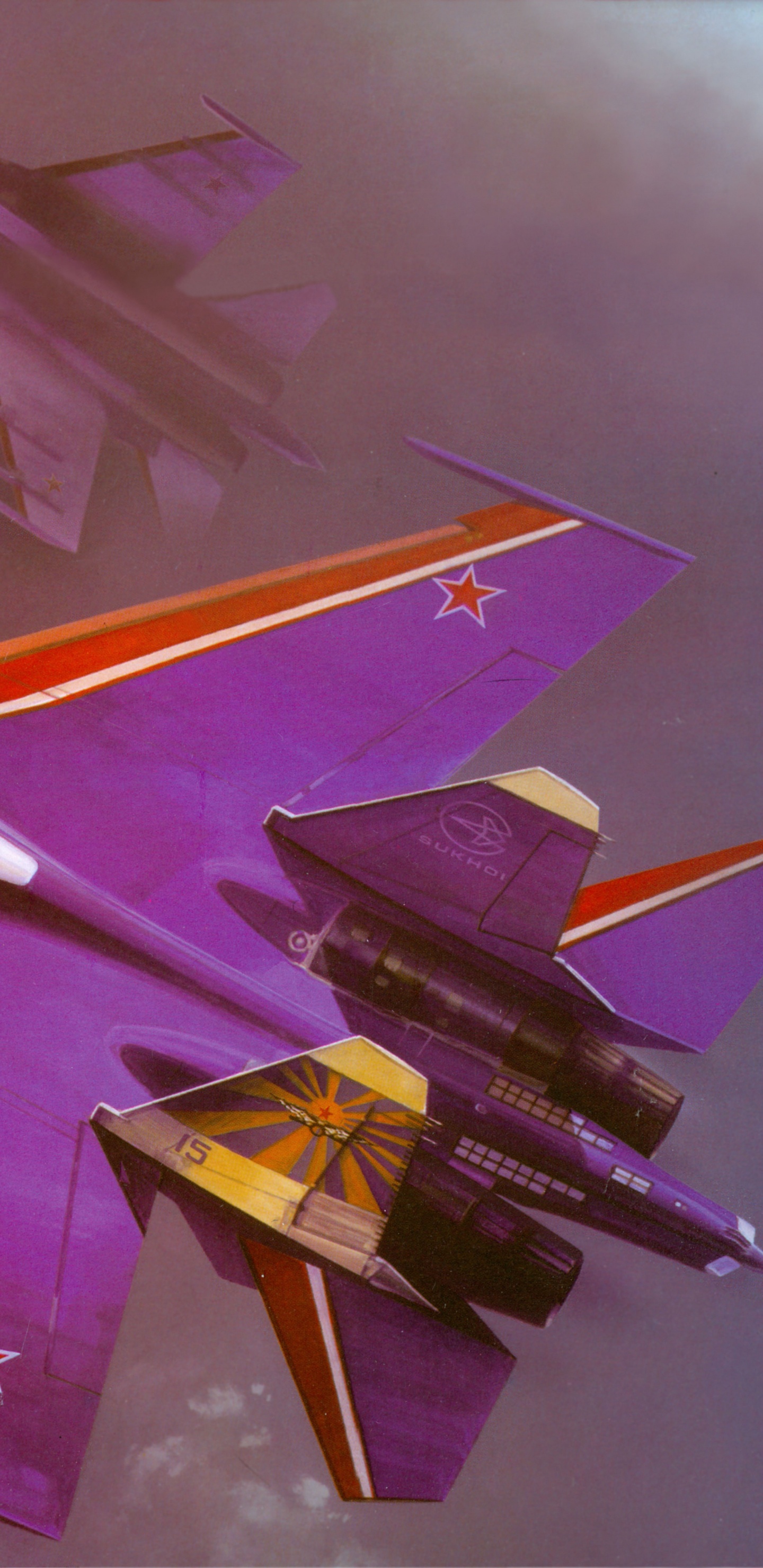 苏霍伊, 翼, 航空公司, 航空, 特技 壁纸 1440x2960 允许