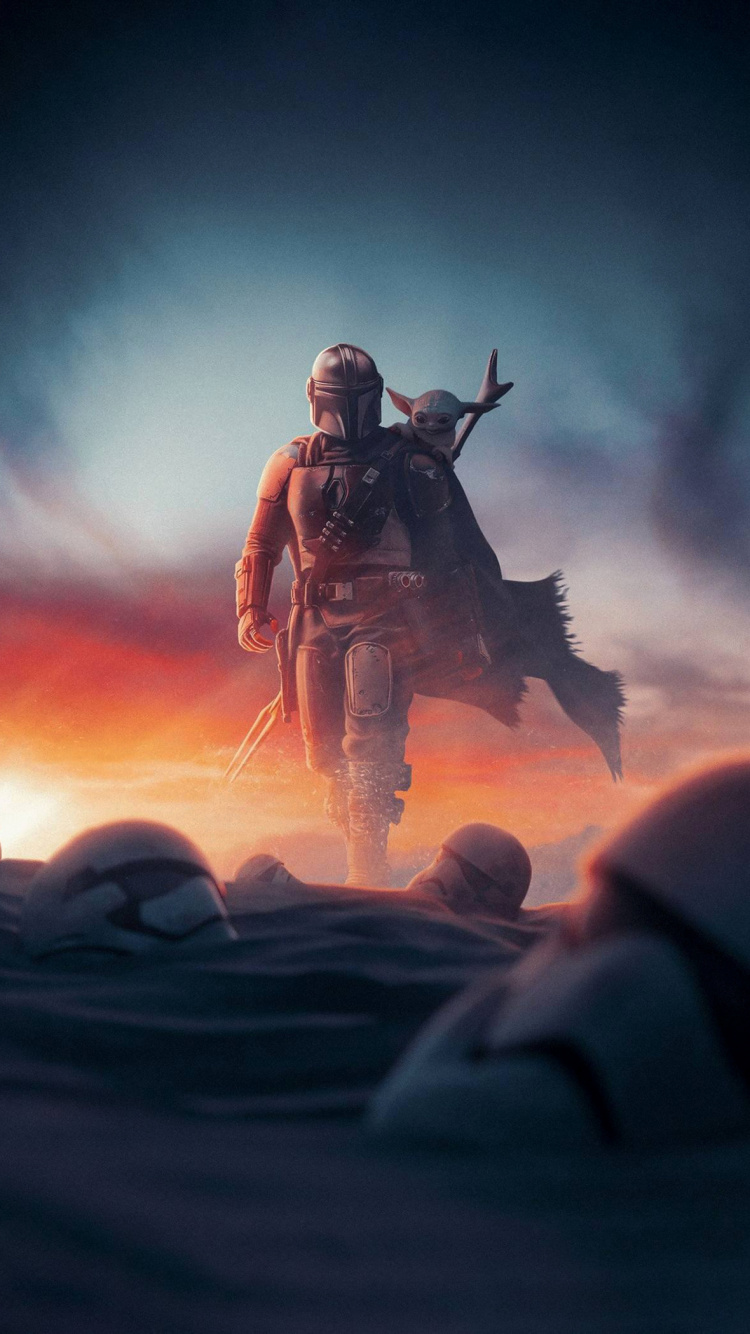 Grogu, Yoda, Der Mandalorianer - Staffel 2, Star Wars, Mandalorianer. Wallpaper in 750x1334 Resolution