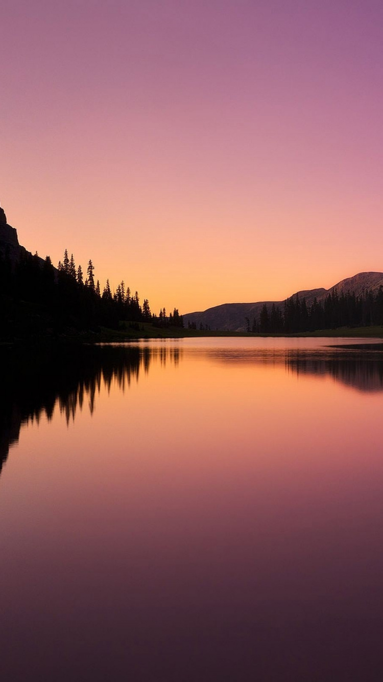 Grüne Bäume in Der Nähe Des Sees Tagsüber Lake. Wallpaper in 750x1334 Resolution
