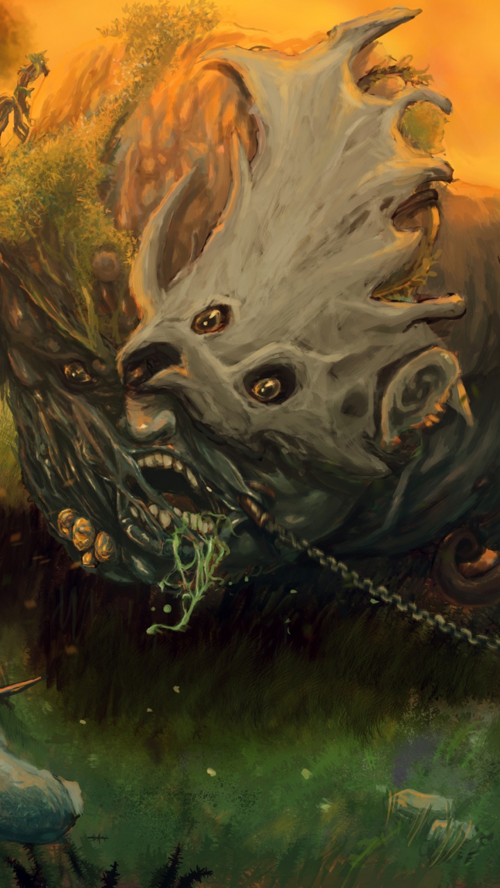 Dragon Sur la Peinture à L'eau Sur le Mur. Wallpaper in 720x1280 Resolution