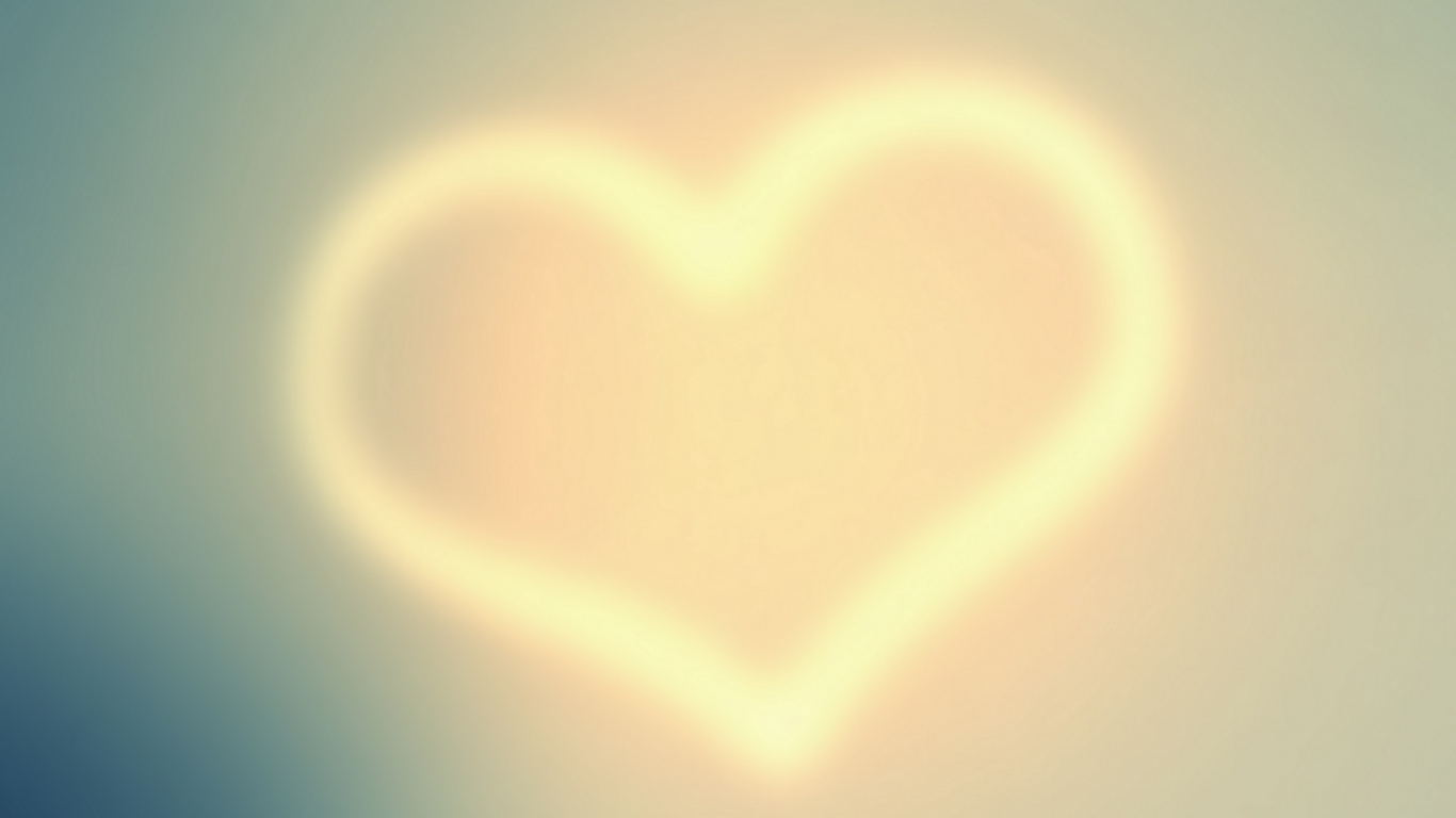 Heart, Love, Atmosphere, Heart 16 9, Sky. Wallpaper in 1366x768 Resolution