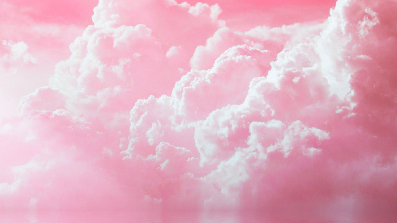White Clouds on Blue Sky. Wallpaper in 1280x720 Resolution