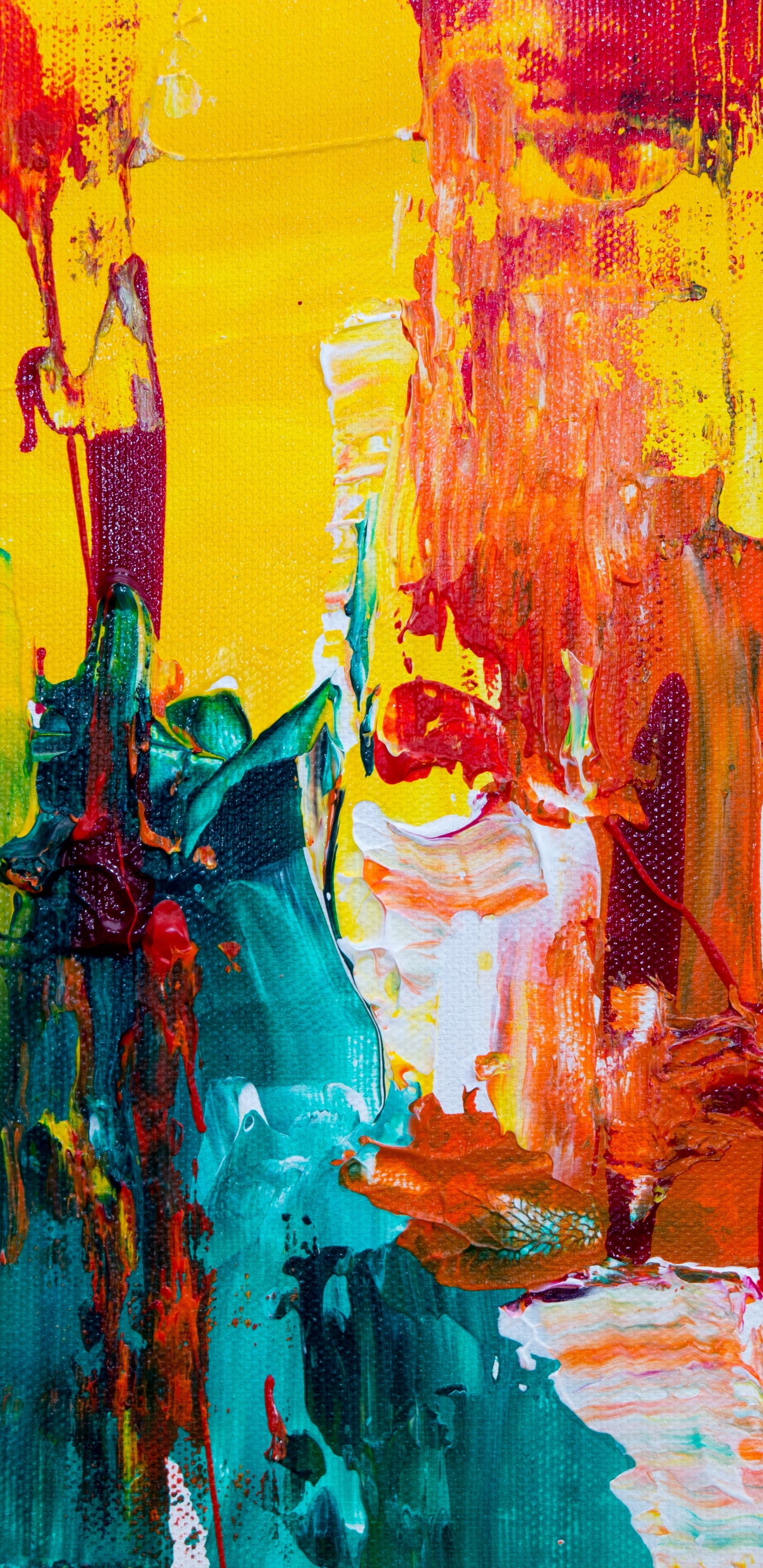 Pintura de Acción, Arte, el Arte Abstracto, Arte Moderno, Pintura Acrílica. Wallpaper in 1440x2960 Resolution