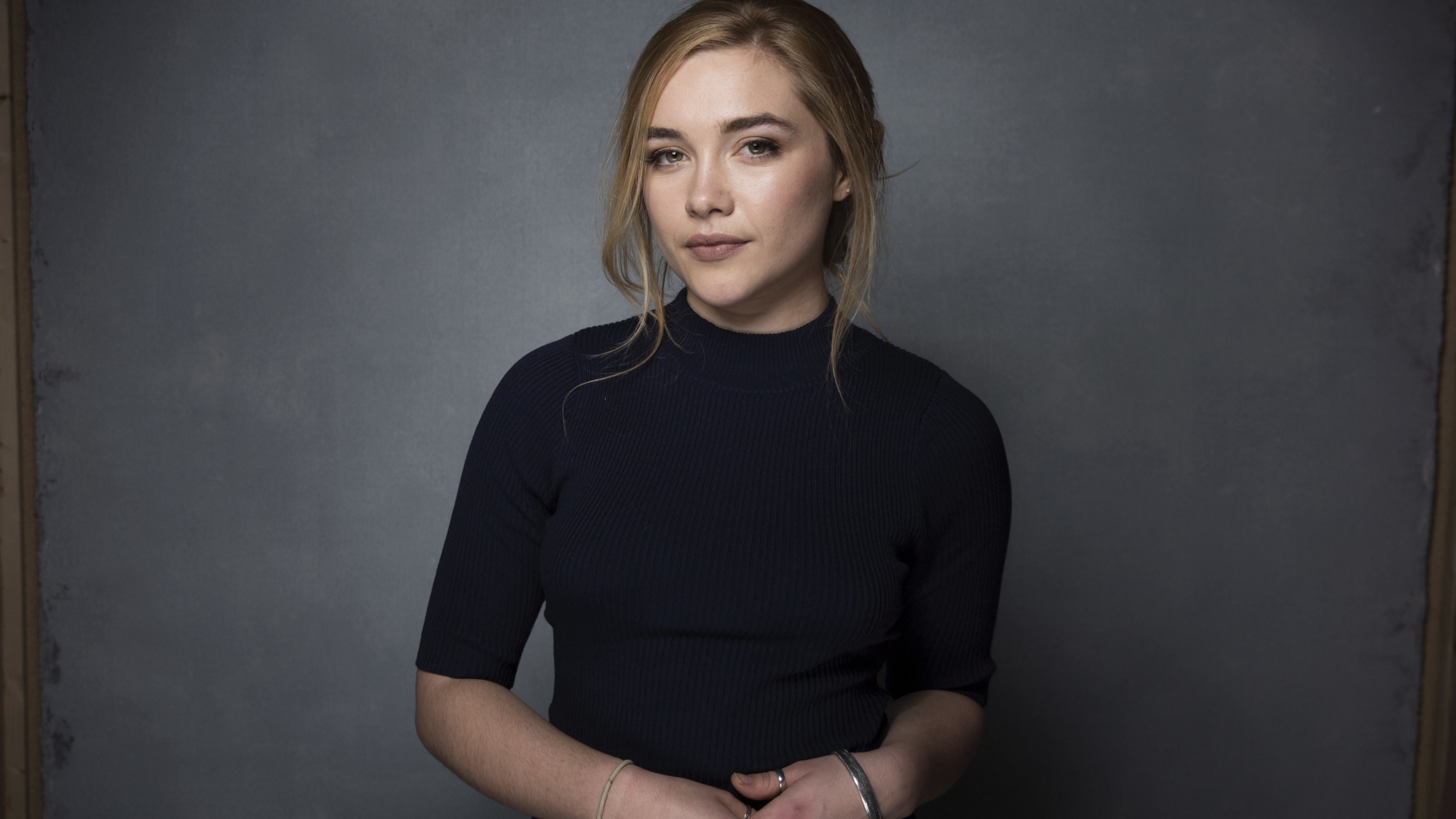Florence Pugh, Actor, Yelena Belova, Ojo de Halcón, Cabello. Wallpaper in 3840x2160 Resolution