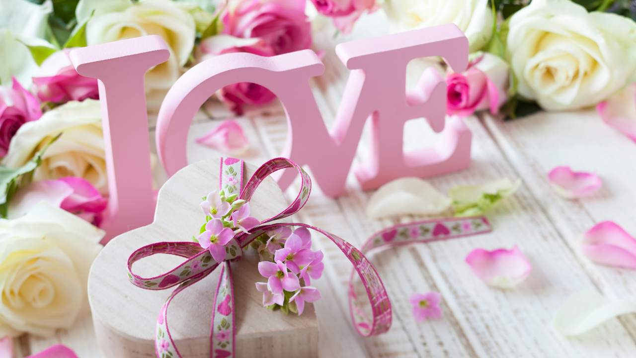 Pink, Wedding Favors, Flower, Rose, Petal. Wallpaper in 1280x720 Resolution