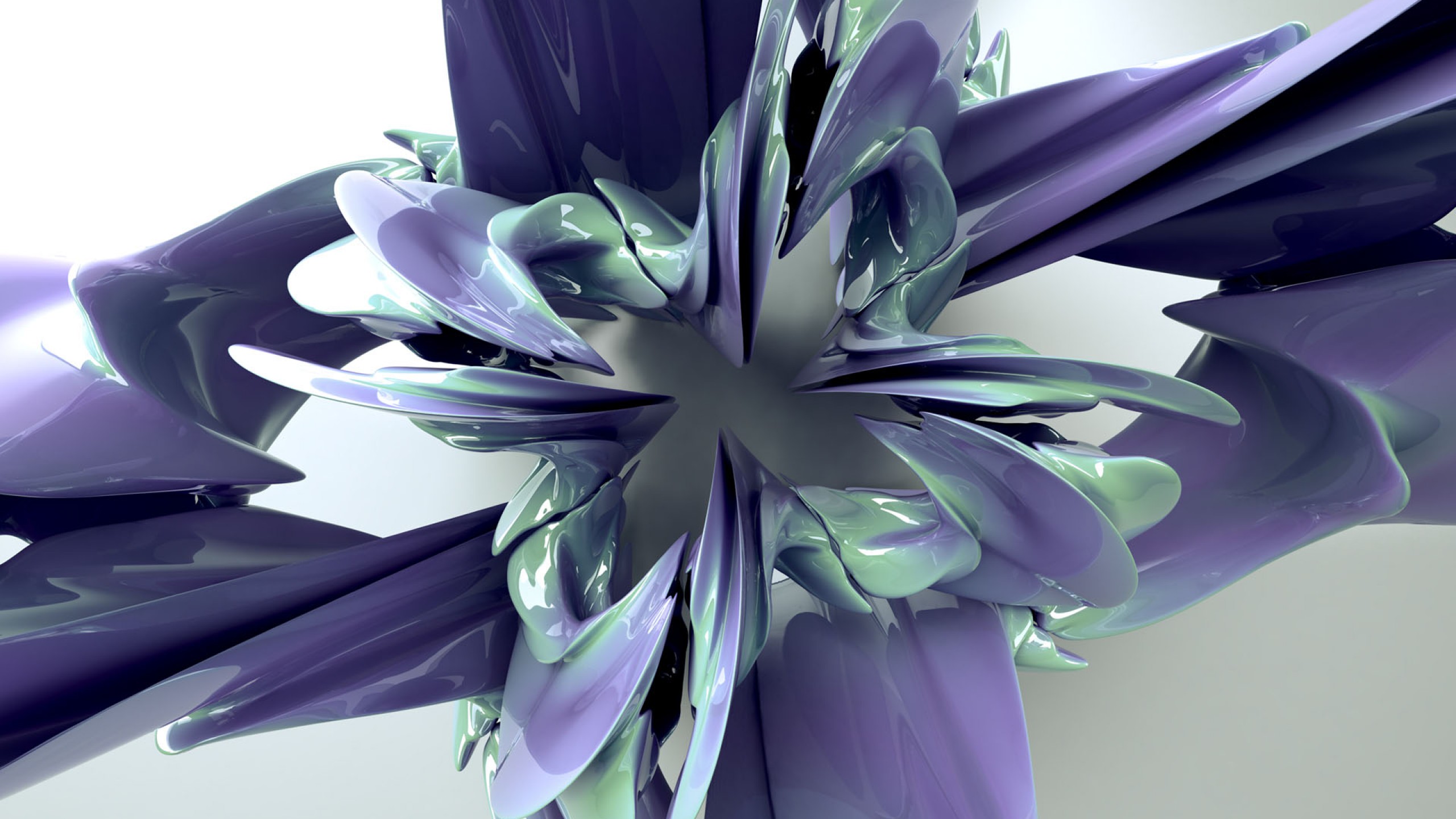 Purple and Green Flower in Close up Photography. Wallpaper in 2560x1440 Resolution
