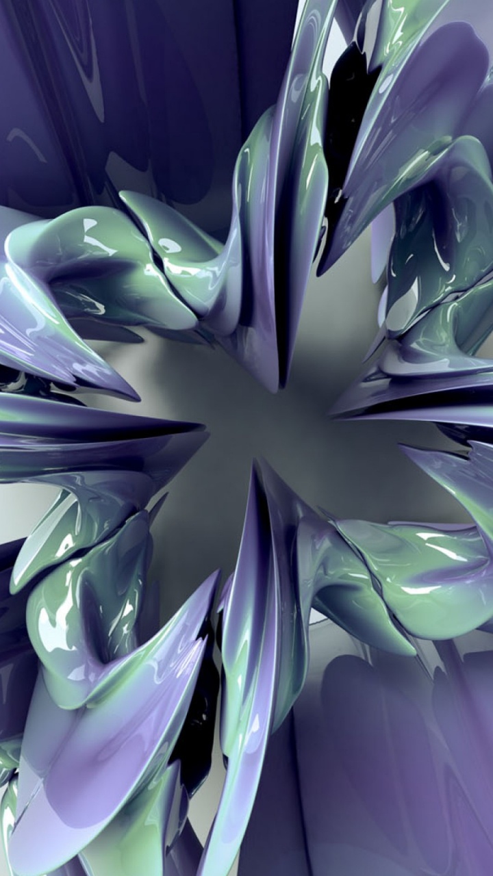 Fleur Violette et Verte en Photographie Rapprochée. Wallpaper in 720x1280 Resolution