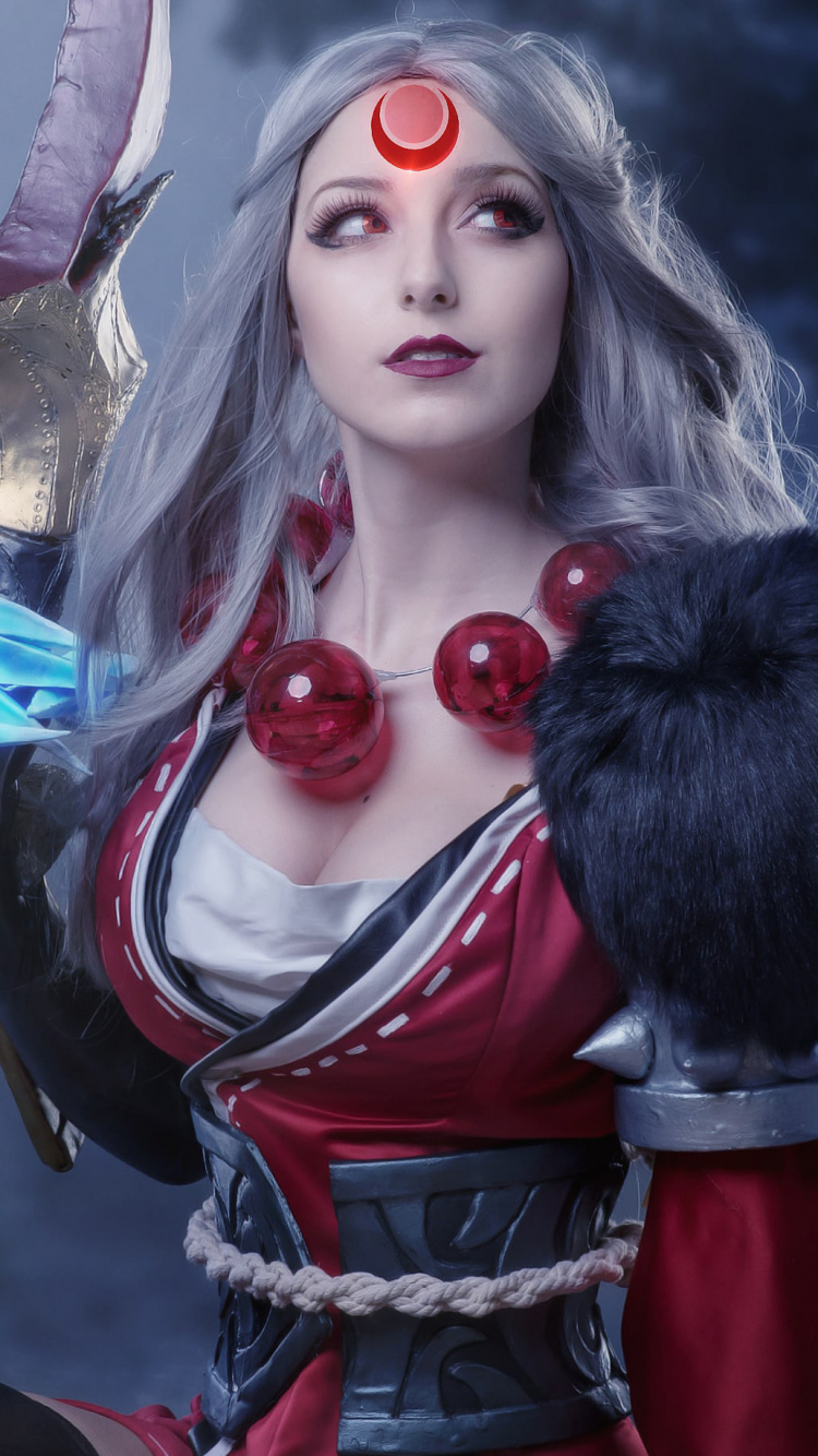 Woman in Red and Black Dress With Wings. Wallpaper in 750x1334 Resolution