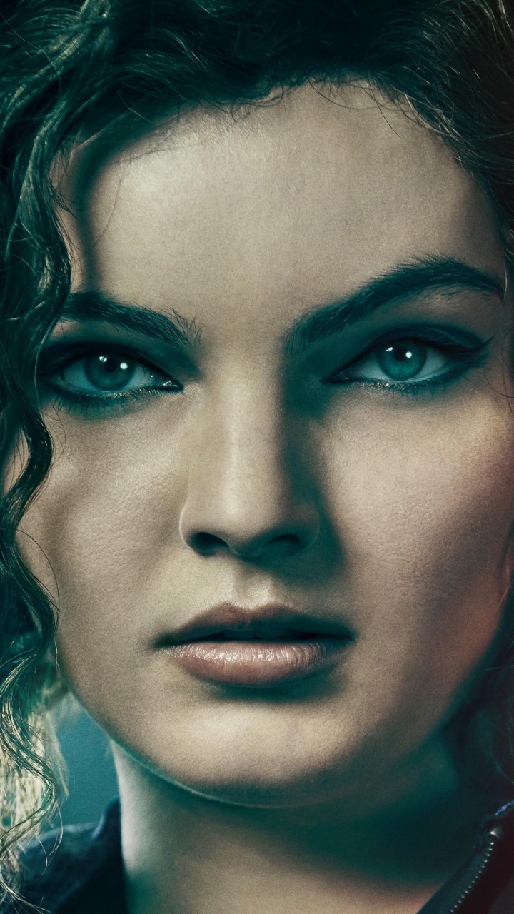 Woman in Red Leather Jacket. Wallpaper in 720x1280 Resolution