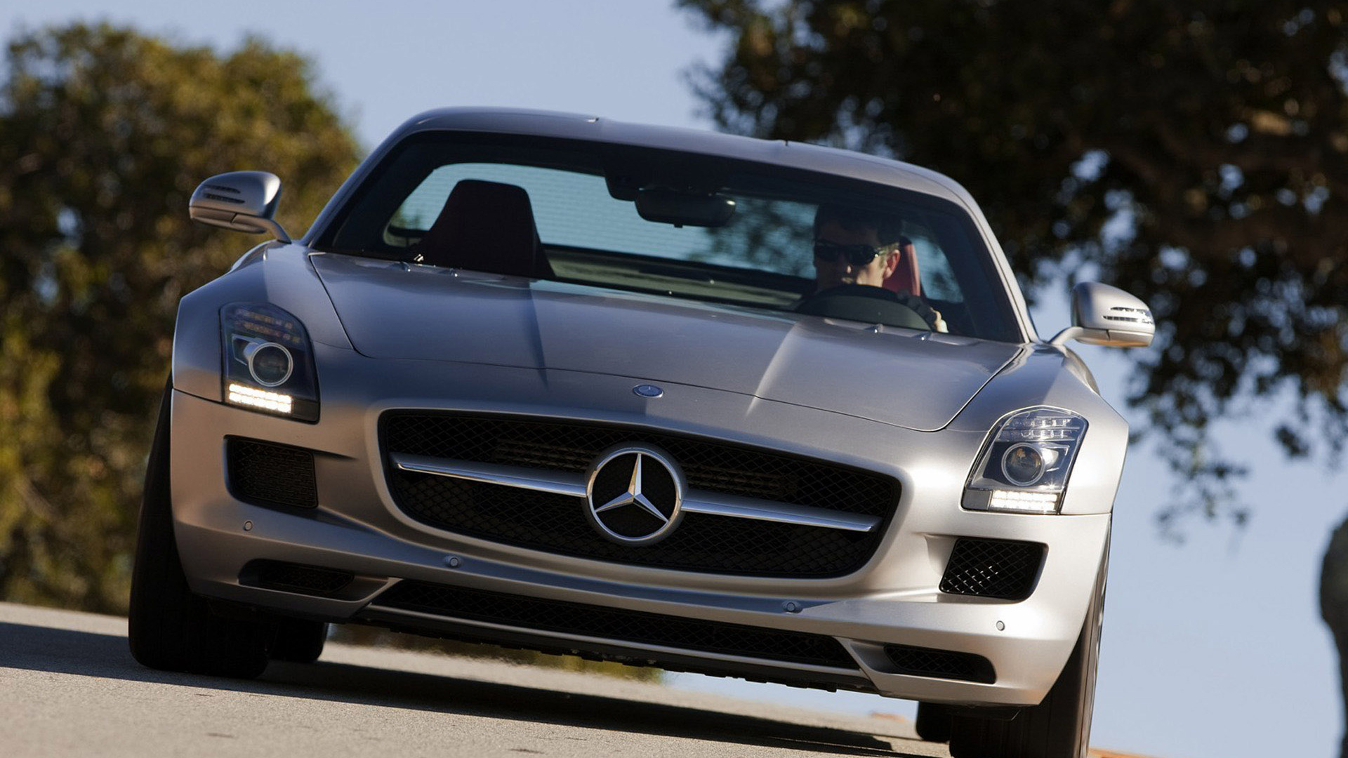 Black Mercedes Benz Coupe on Road During Daytime. Wallpaper in 1920x1080 Resolution